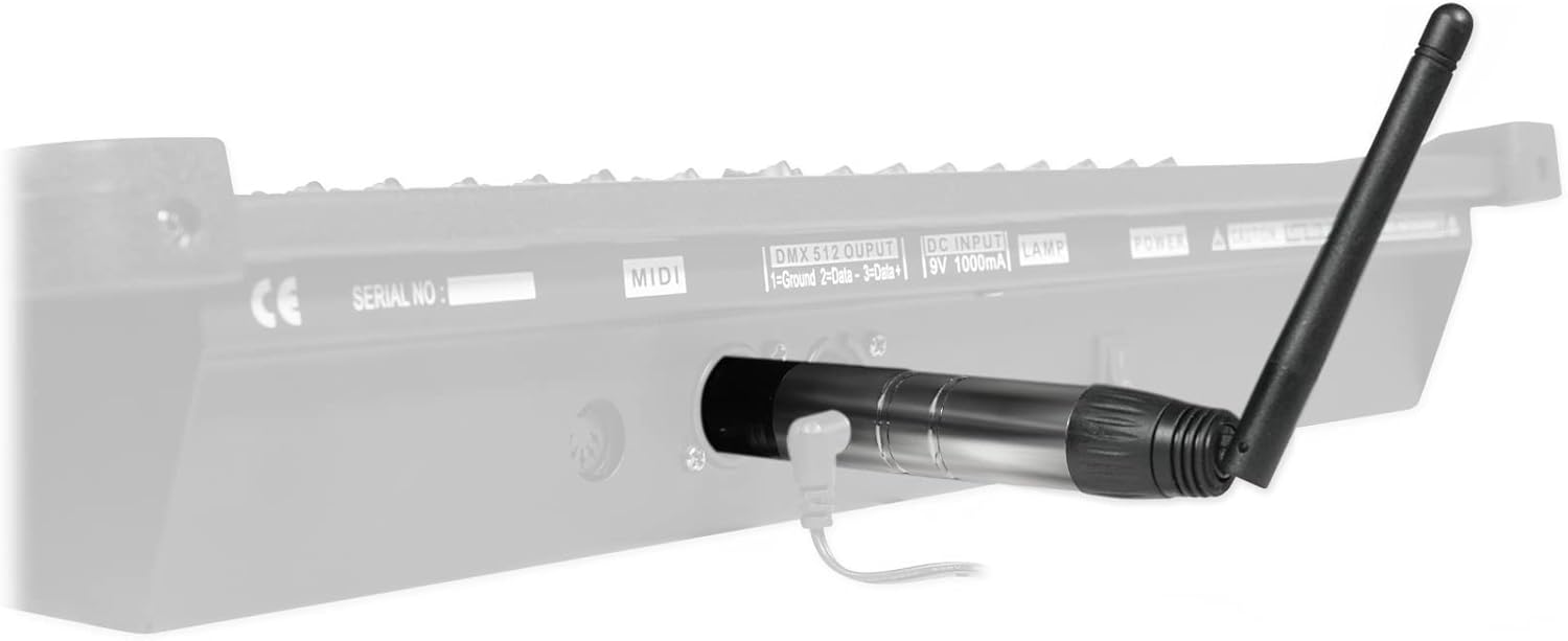 Rockville DMX-WTR 2.4GHz Wireless DMX Lighting Transmitter, 1968 Ft Range, 7 Group Control, 25 Receivers, GFSK Modulation, for DJs, Stage, and Event Lighting - Image 4