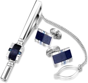 Starry Sky Cufflinks and Tie Clip S...