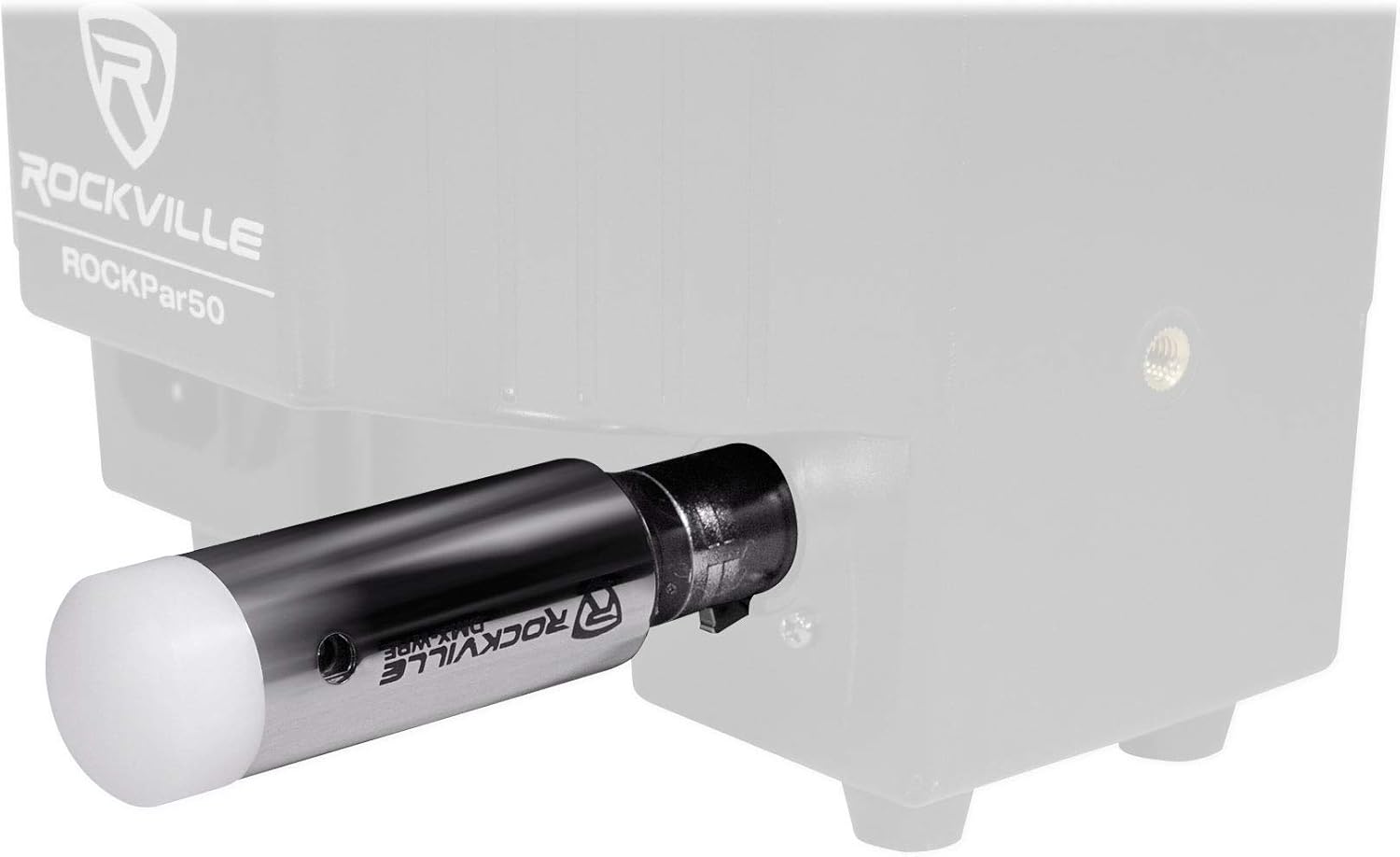 Rockville DMX-WRE Wireless DMX Receiver 2.4GHz, 9-Hour Battery, 1968-Foot Range, Compact 0.4 lb Design, for DJs and Stage Lighting - Image 3