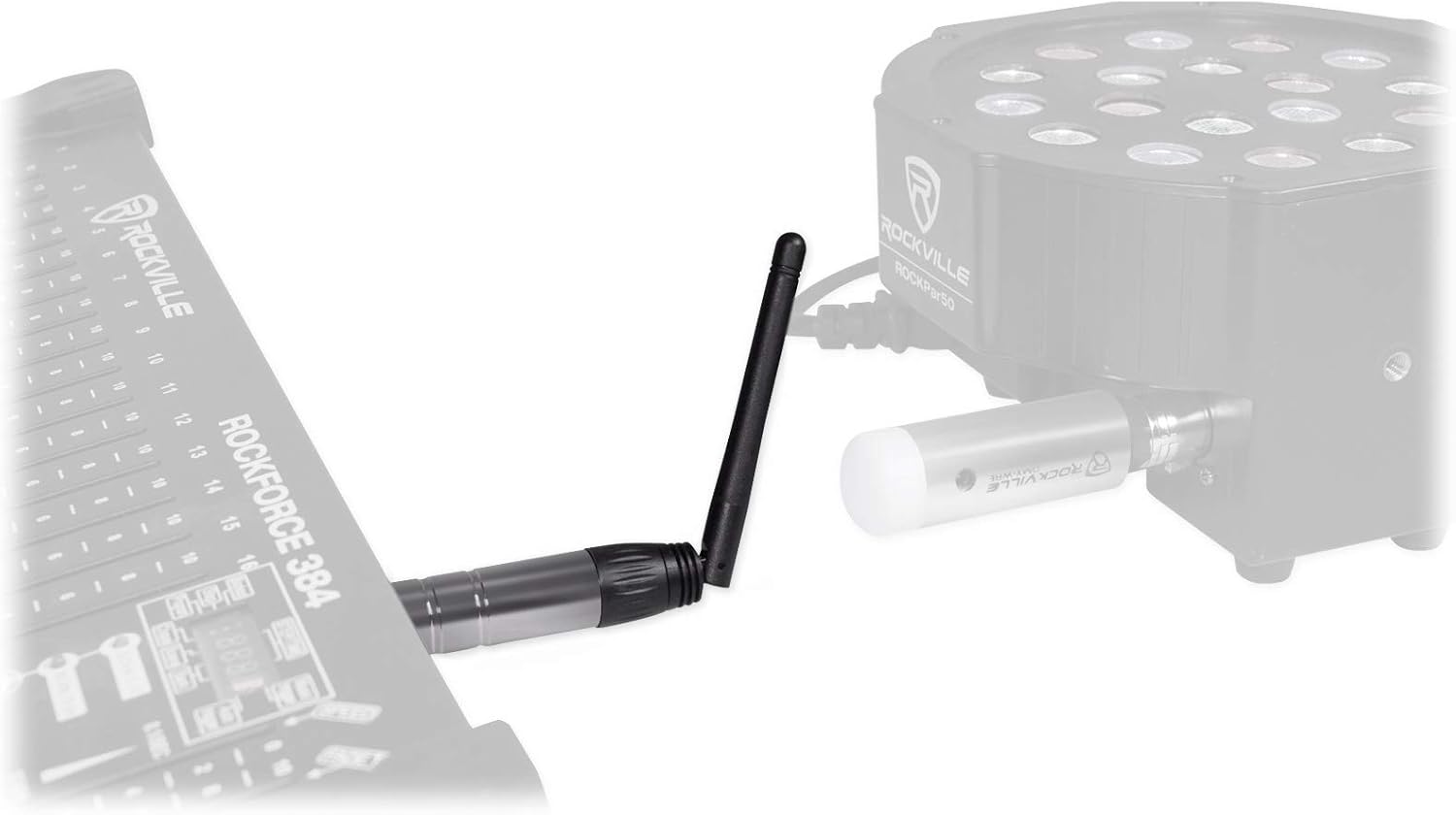 Rockville DMX-WTR 2.4GHz Wireless DMX Lighting Transmitter, 1968 Ft Range, 7 Group Control, 25 Receivers, GFSK Modulation, for DJs, Stage, and Event Lighting - Image 5