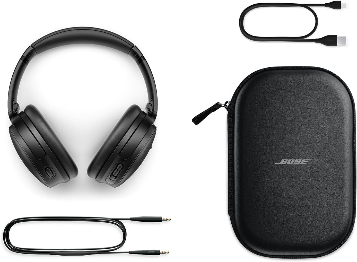 Bose QuietComfort Headphones - Wireless Bluetooth Headphones, Active Over Ear Noise Cancelling and Mic, USB-C Charging, Deep Bass, Up to 24 Hours of Playtime, Black - Image 6