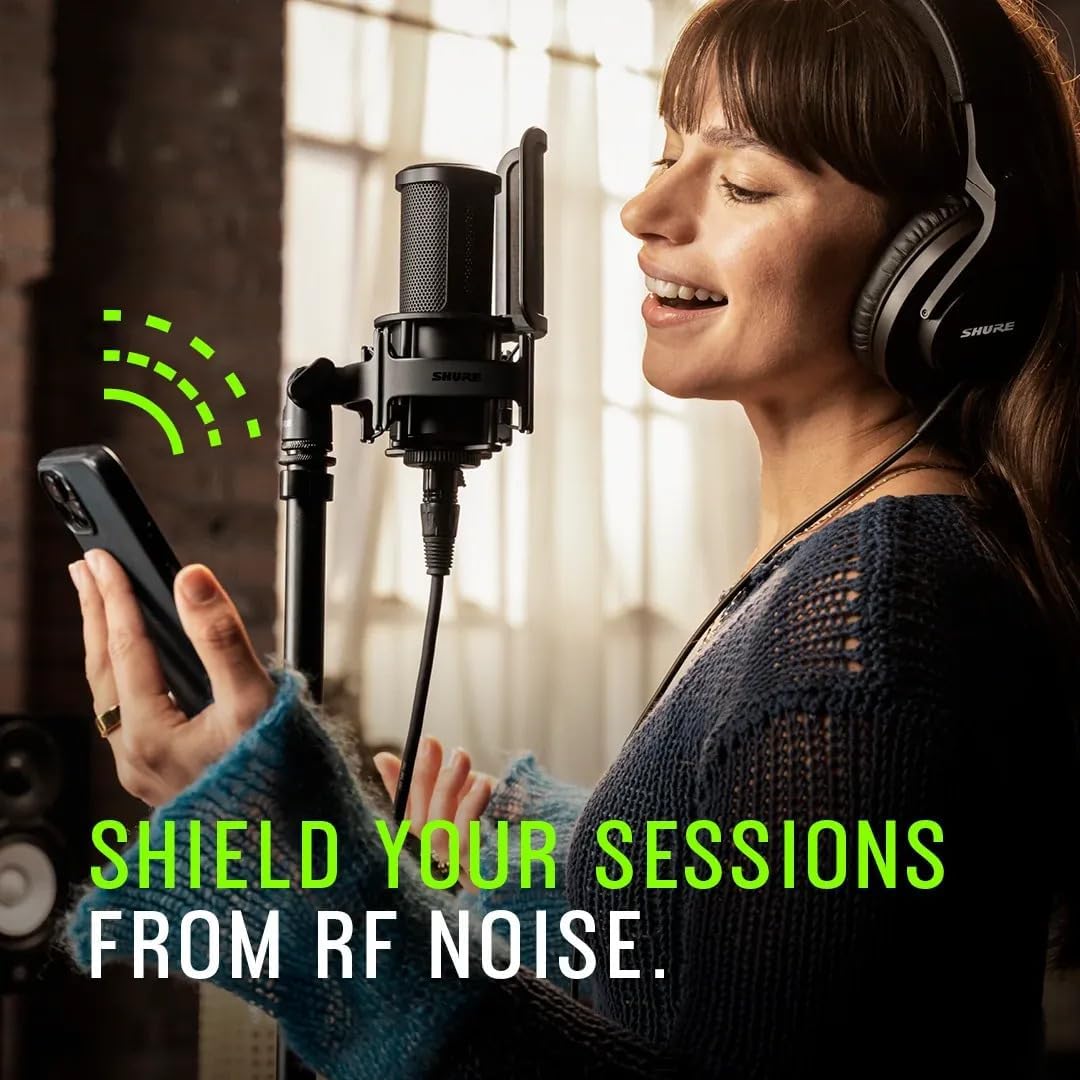 Shure SM4 Studio Recording Microphone Kit, XLR Home Studio Condenser Mic with Mix-Ready Audio - All-Metal Construction, Includes Detachable Magnetic Pop Filter & Shock Mount (SM4-K-KIT) - Image 3