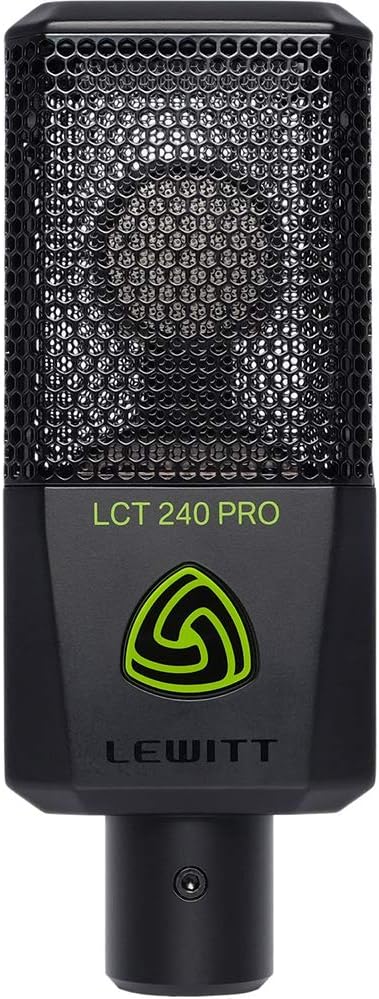 Lewitt LCT-240 Pro Condenser Microphone (Black) Bundle with Studio Monitor Headphone, Pop Filter & XLR Cable - Image 2