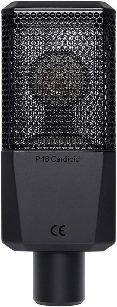 Lewitt LCT-240 Pro Condenser Microphone (Black) Bundle with Studio Monitor Headphone, Pop Filter & XLR Cable - Image 3