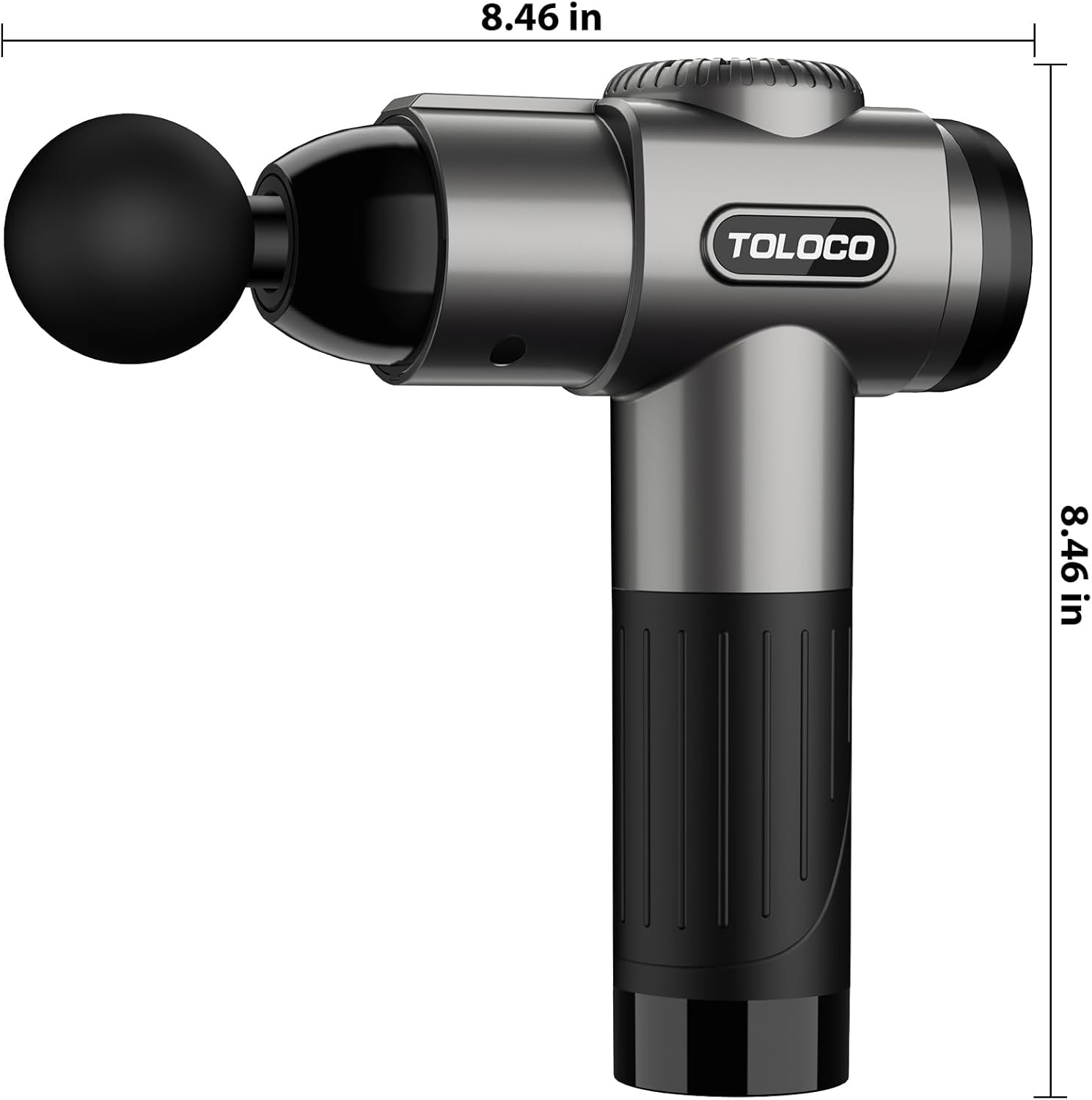 TOLOCO Massage Gun, Deep Tissue Back Massage for Athletes for Pain Relief, Percussion Massager with 10 Massages Heads & Silent Brushless Motor, Valentines Day Gifts for Him Her, Grey - Image 8
