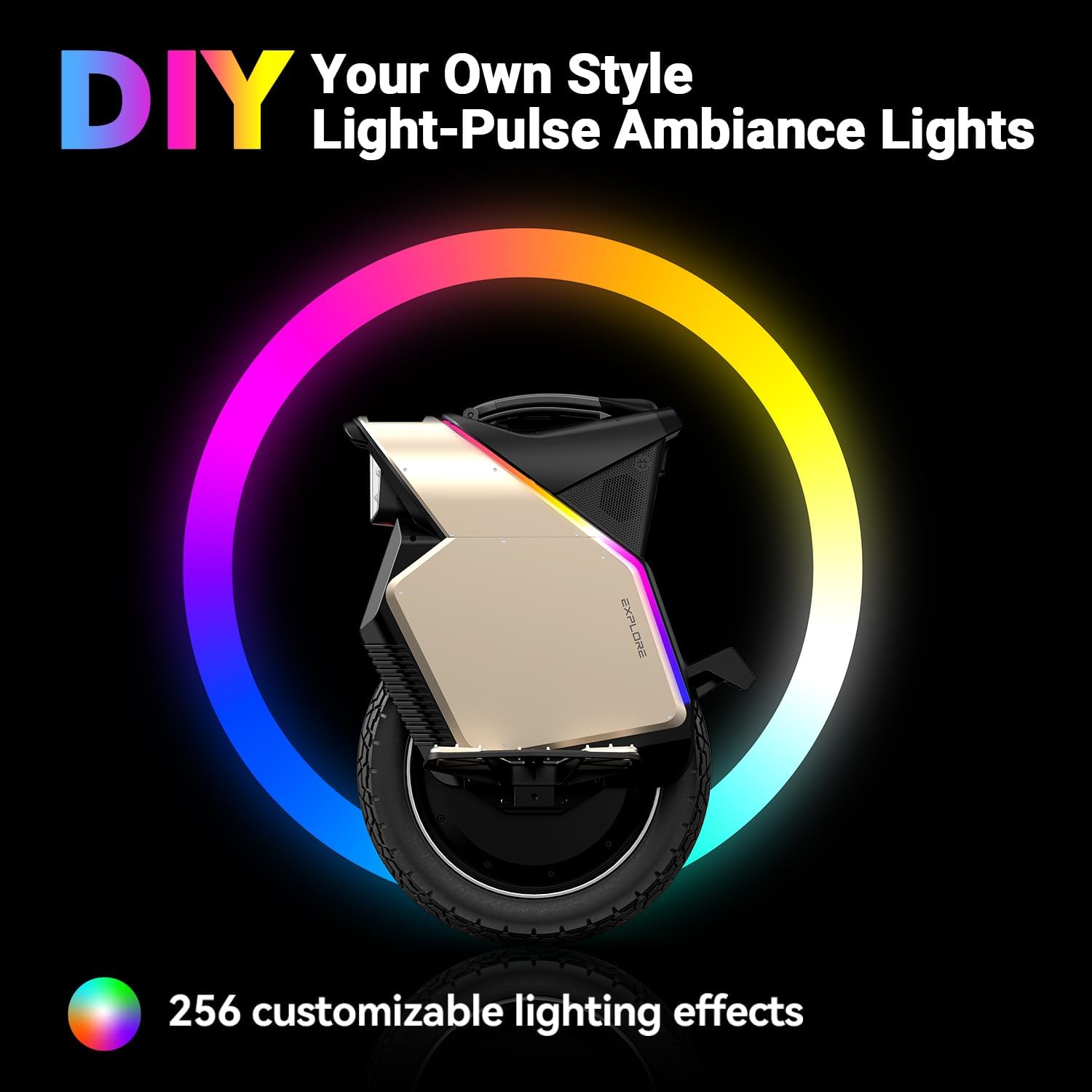 Inmotion V12S City Commuter EUC: 120km Range, 4.3" Touchscreen, Anti-Theft Alarm, 90mm Suspension, UL2272 & IPX6 - Image 6