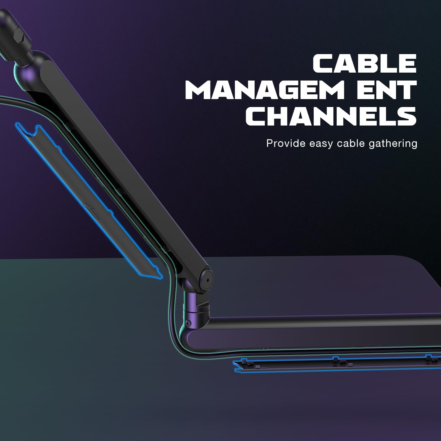 FIFINE Microphone Boom Arm, Low Profile Adjustable Stick Microphone Arm Stand with Desk Mount Clamp, Screw Adapter, Cable Management, for Podcast Streaming Gaming Studio-BM88 - Image 8