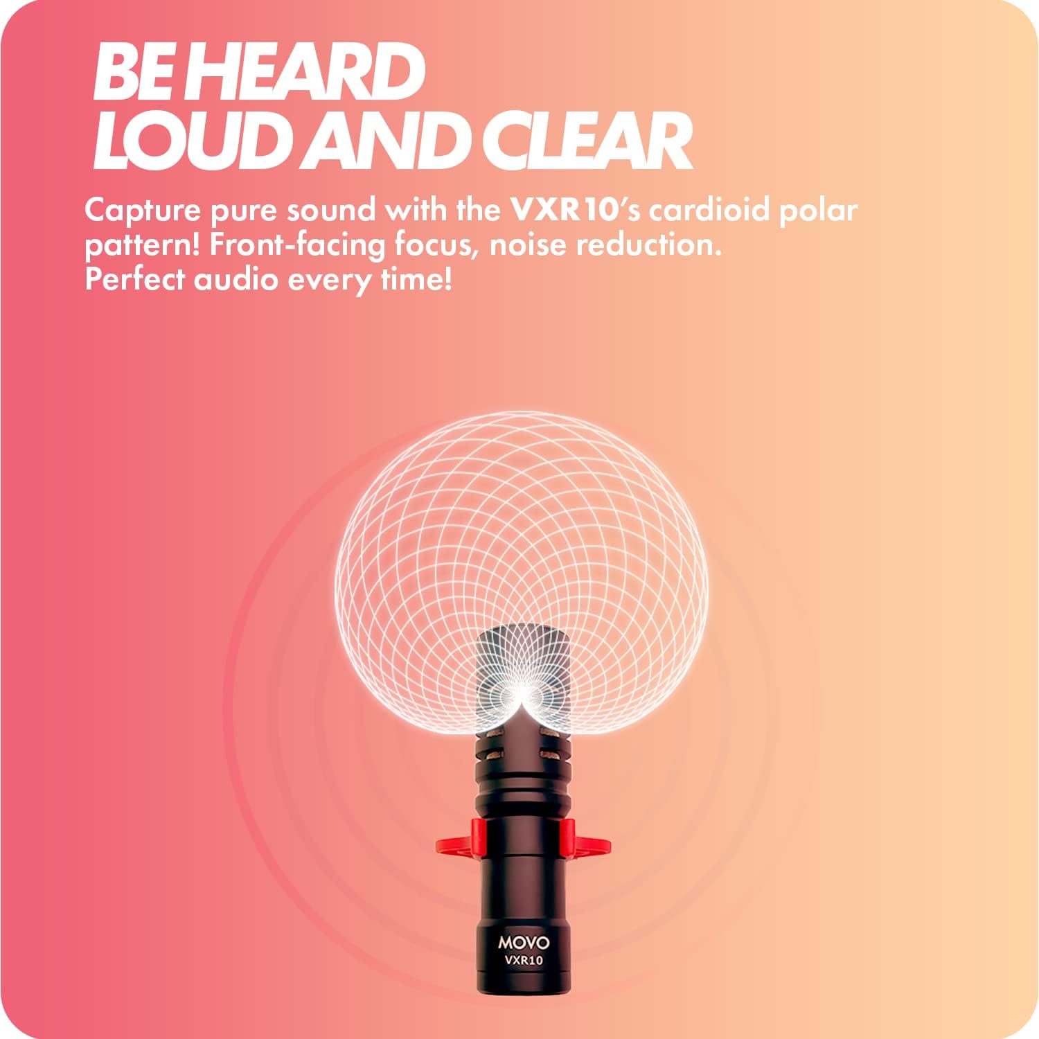 Movo VXR10 Universal Shotgun Mic for Camera - Camera Microphone for DSLR, iPhone and Android Smartphones - Compatible with Canon EOS, Nikon, and Sony Cameras - Professional Video Microphone - Image 8