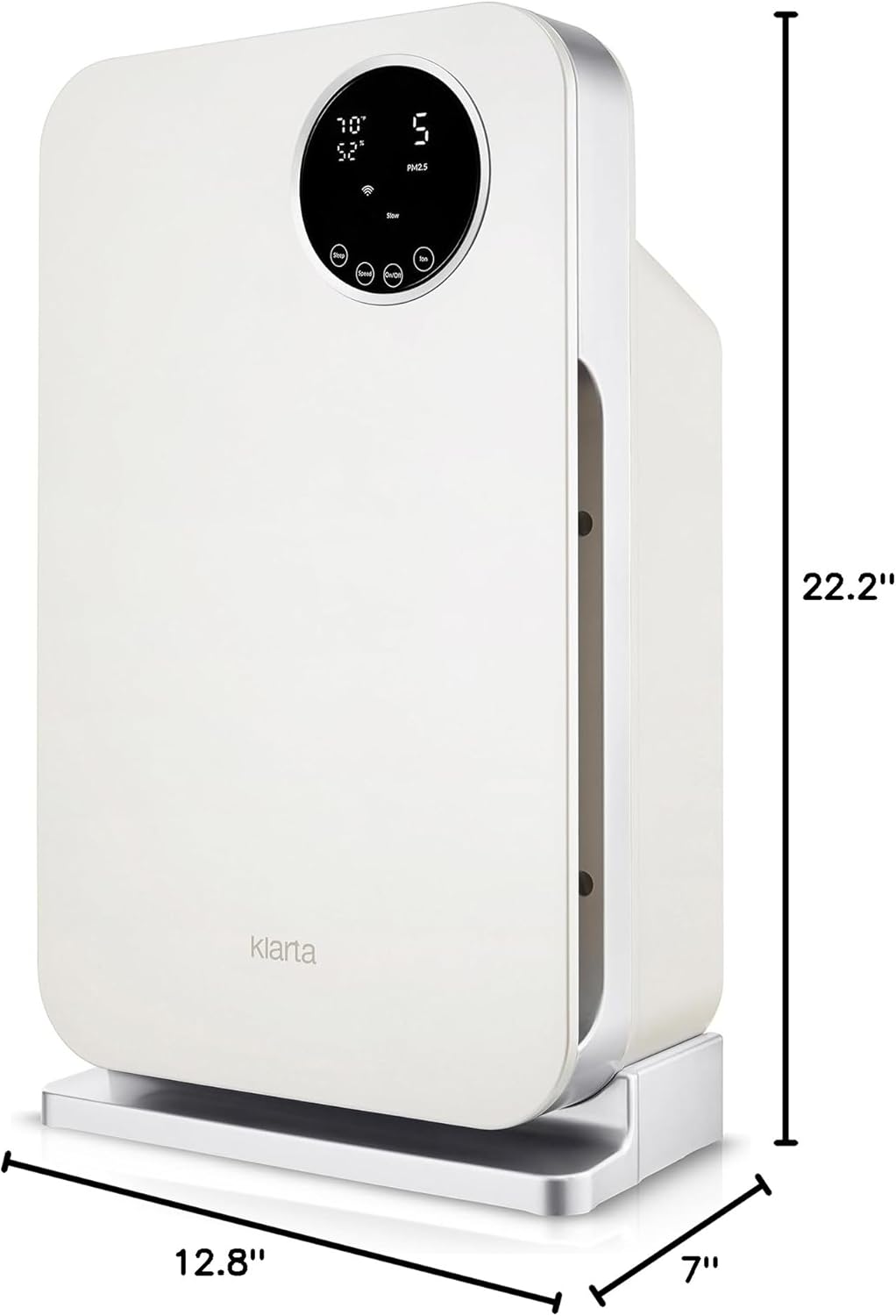 Air Purifier for Home - Smart WiFi App - Ultra Quiet 20 dB - Removes Allergens, Smoke & Odors - 99.97% Particle Filtration - Up to 1237 ft² - Klarta Forste White - Image 10