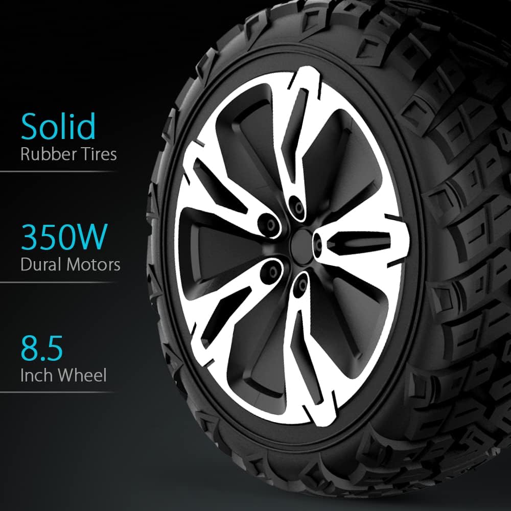 Gyroor Warrior 8.5 inch All Terrain Off Road Scooter with Bluetooth Speakers and LED Lights,Self Balancing Scooter for Kids ages 6-12 and Adults - Image 4