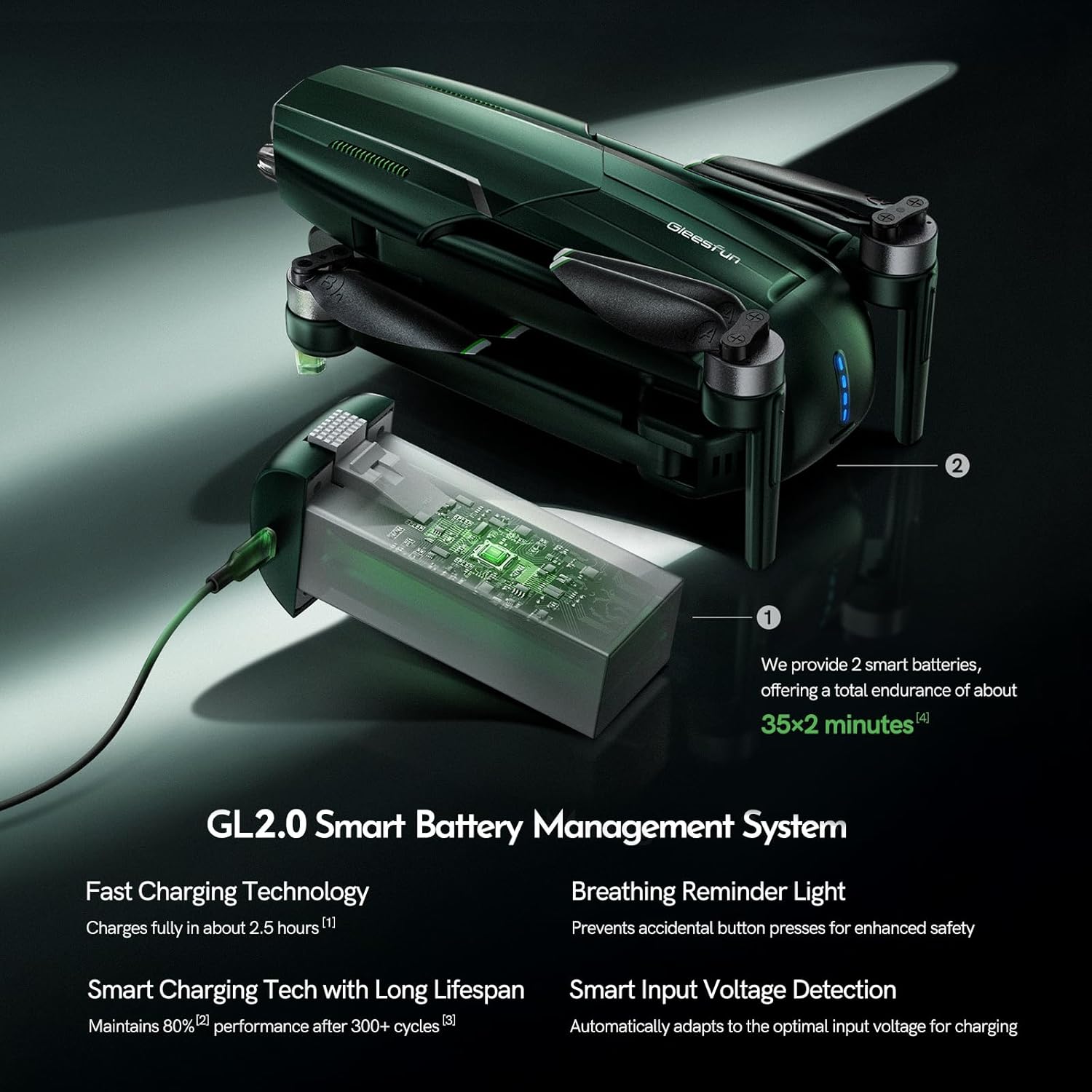 G11PRO 6K Drone with Camera for Adults, 4K/30fps Video, 3-Axis Brushless Gimbal, 70mins Flight Time with 2 Batteries, 10000ft Long Range, FAA compliance, Professional Drone with Auto Return - Image 7