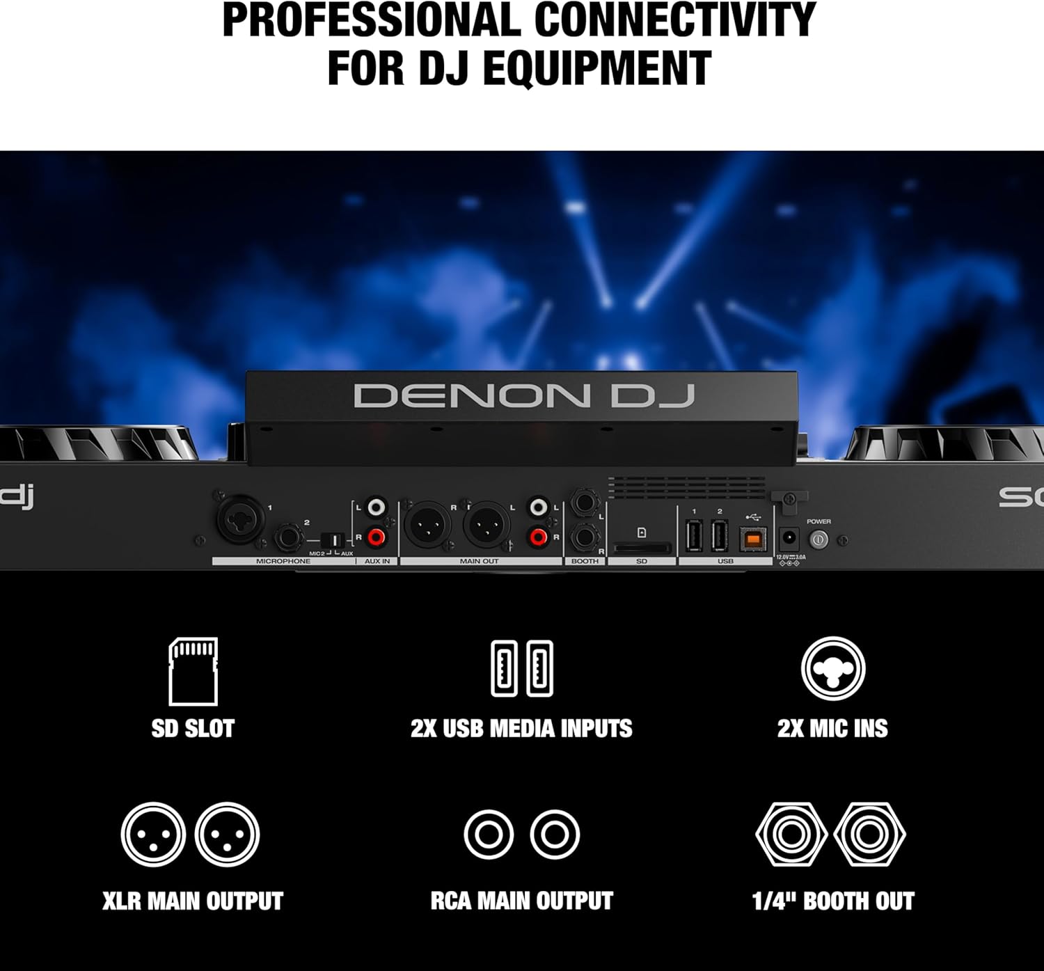 Denon DJ SC LIVE 4 Standalone DJ Controller with Stem Separation on 4-Decks, Wi-Fi Streaming, Build-in Speakers, Serato DJ and Virtual DJ Compatible - Image 5