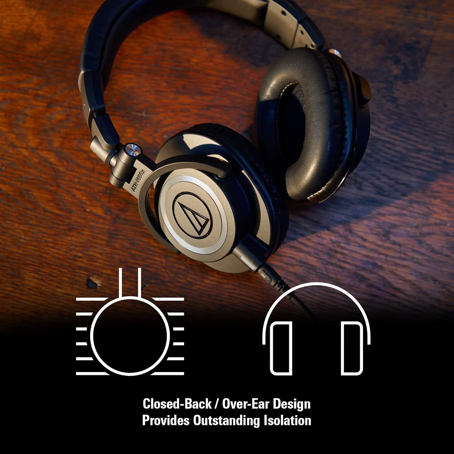 Audio-Technica ATH-M50X Professional Studio Monitor Headphones, Black, Professional Grade, Critically Acclaimed, with Detachable Cable - Image 7