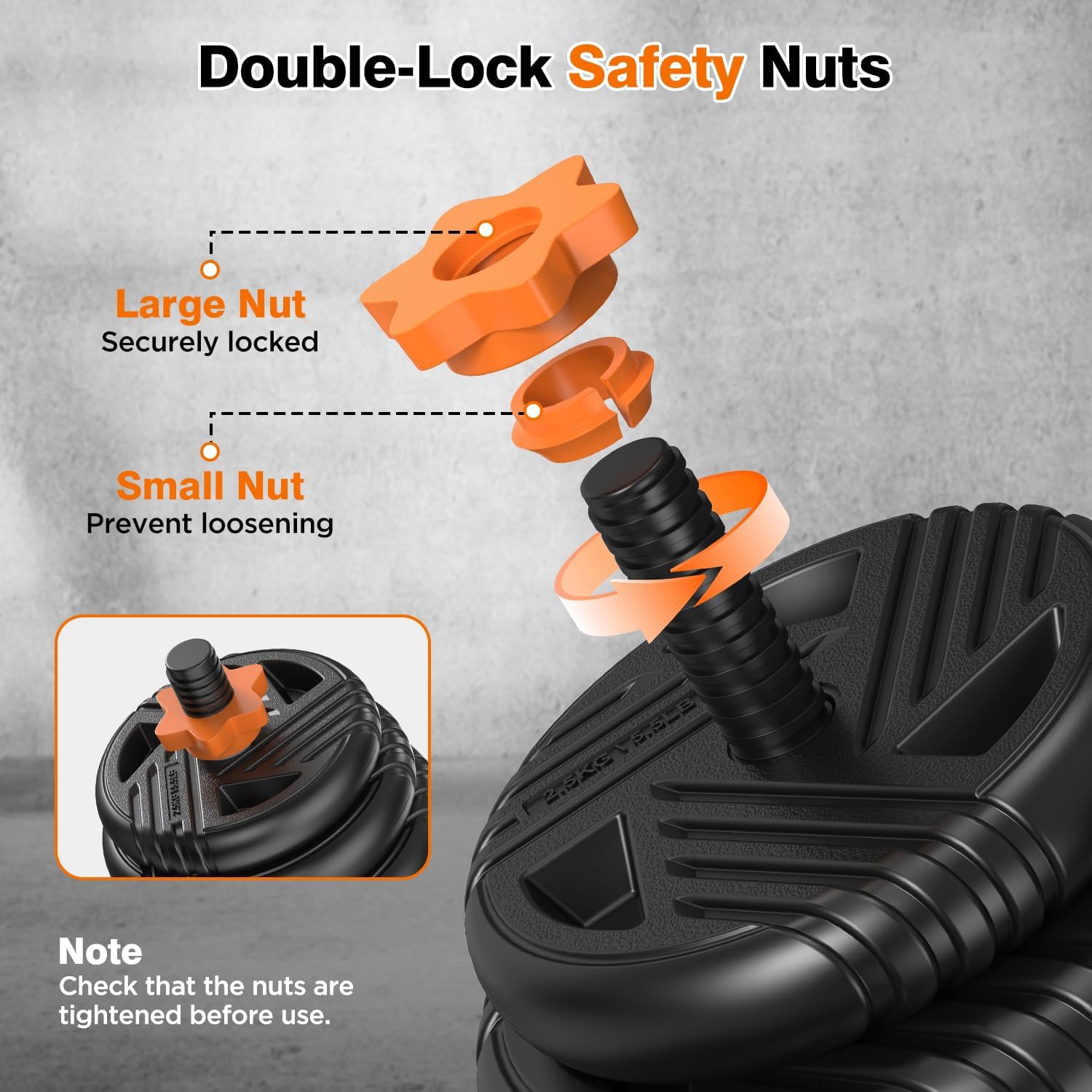 Adjustable Dumbbell Set, 33/44/66/88lbs Free Weights Set with Connector, 5 in 1 Weights Dumbbells Set Used as Barbell, Kettlebells, Push up Stand, Weight Plate, Fitness Exercise for Home Gym Workout - Image 6