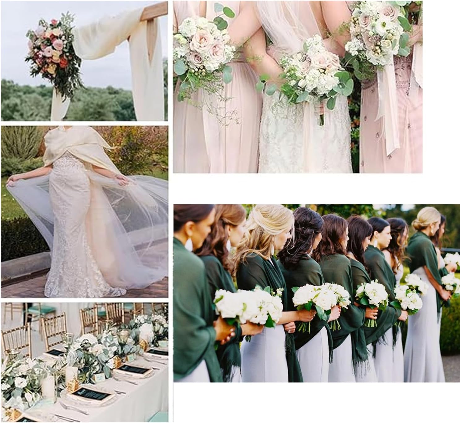 TZ Promise Women Pashmina Shawls and Wraps for Evening Dresses,Soft Large Long Scarf for Wedding,Bride Bridesmaid Gifts - Image 6