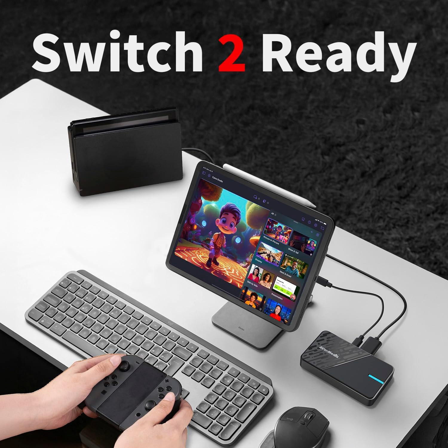 AVerMedia Capture Card for Streaming, 4K60 HDR Passthrough, 1080p60 Video Recording, Ultra-Low Latency Game Streaming for Switch 2, Xbox, PS5, PC on Twitch, OBS, Win11, Mac - StreamLine MINI+ GC311G2 - Image 2