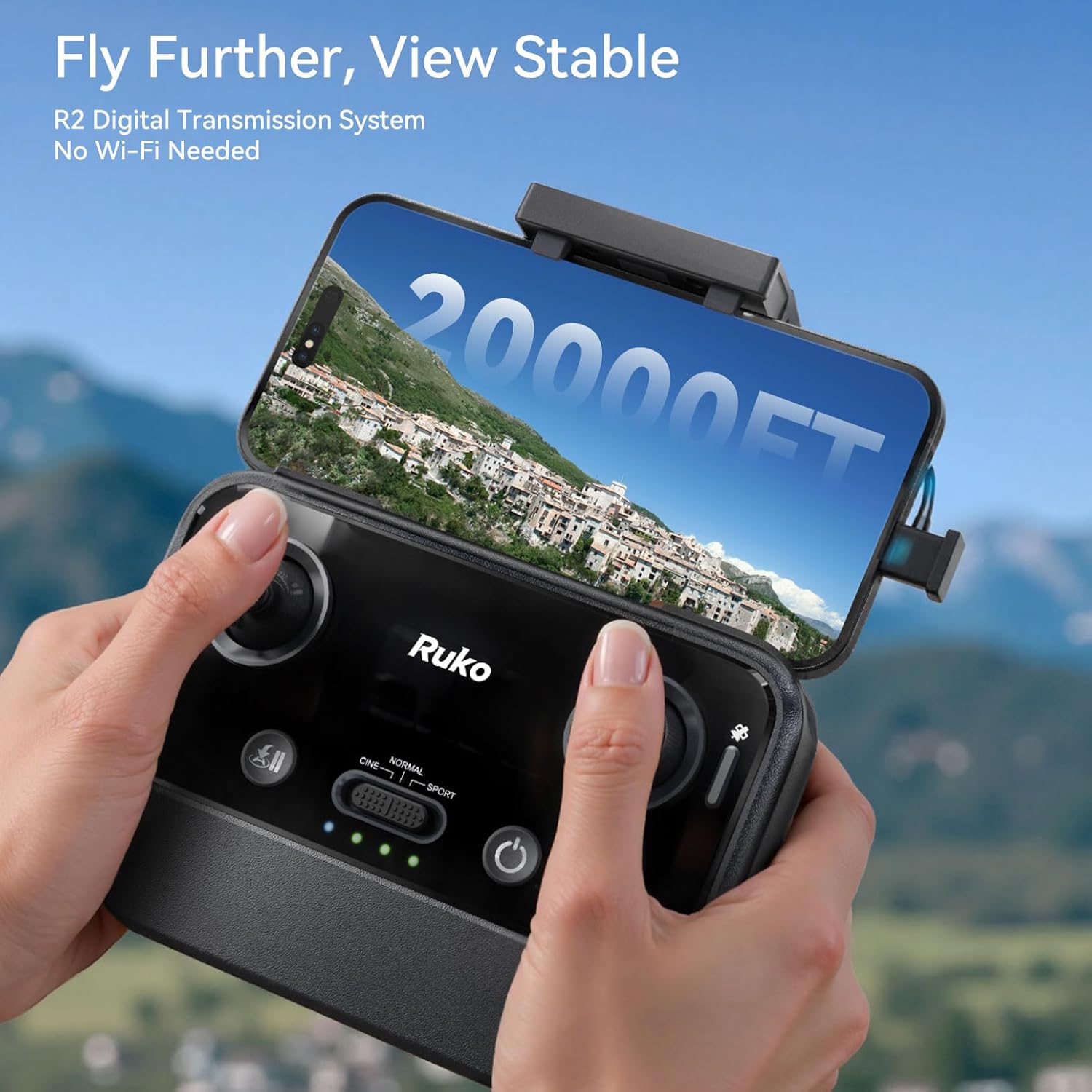 Ruko U11MINI 4K, Drones with Camera for Adults 4K Video 8K Photo, Under 249g, 3-Axis Gimbal, 20000ft FPV Transmission, AI Takeoff/Landing, Auto Return, GPS with Beeper, TOF, Beginner (96-Min Flight) - Image 8