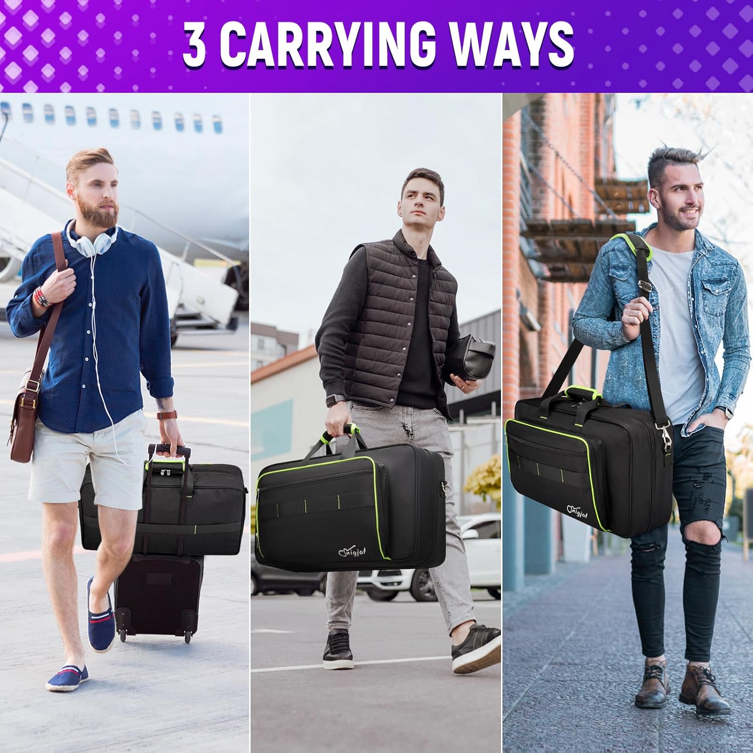 SNIGJAT DJ Controller Case for DDJ FLX4/ DJ 400/ DDJ REV1, Padded DJ Controller Bag with 5 Pockets for Laptop, Headphones, Cables, DJ Carrying Case with Adjustable Shoulder Strap, 21.5"x11.8"x2.5" - Image 6