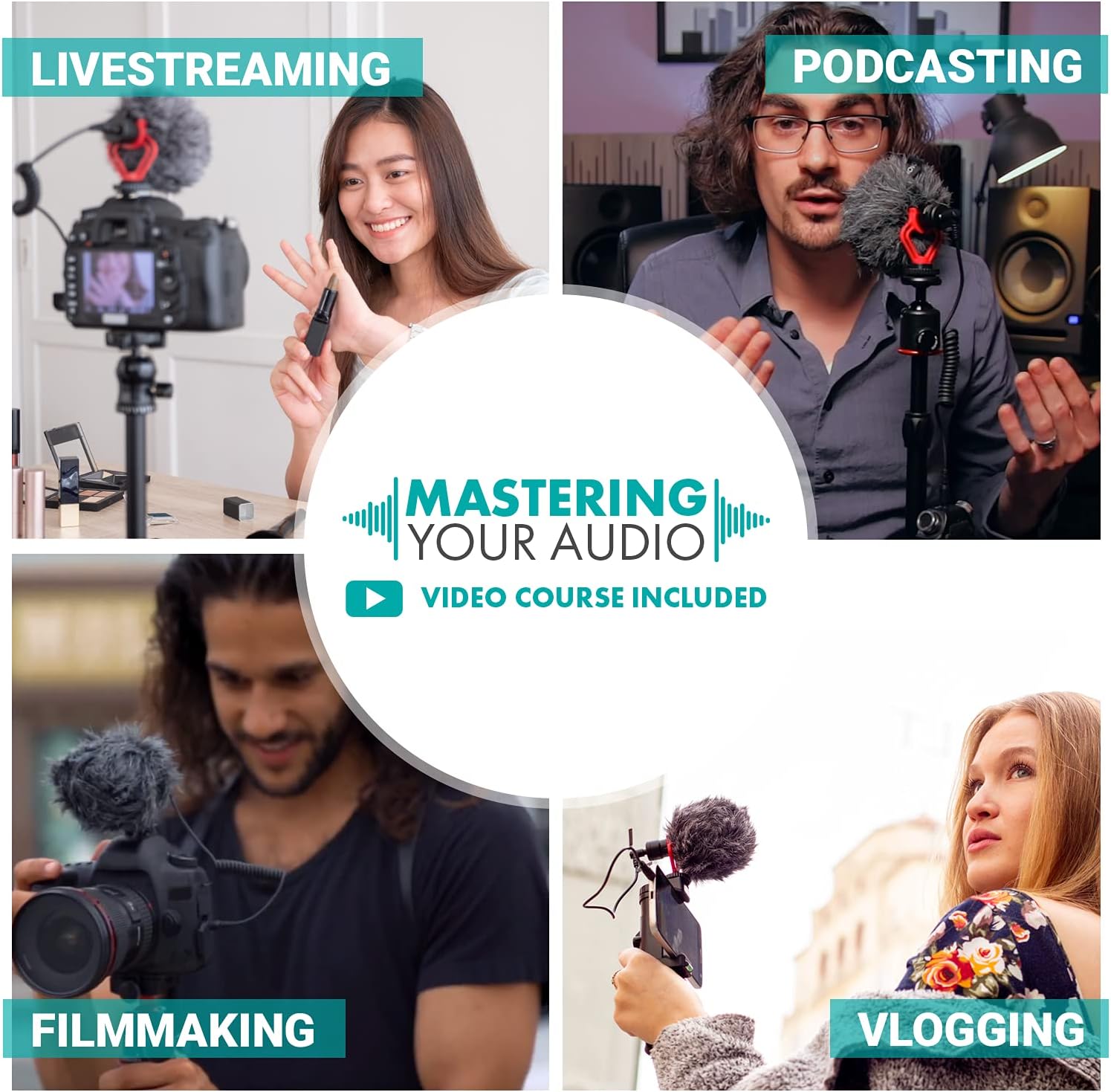 Movo VXR10 Universal Shotgun Mic for Camera - Camera Microphone for DSLR, iPhone and Android Smartphones - Compatible with Canon EOS, Nikon, and Sony Cameras - Professional Video Microphone - Image 6