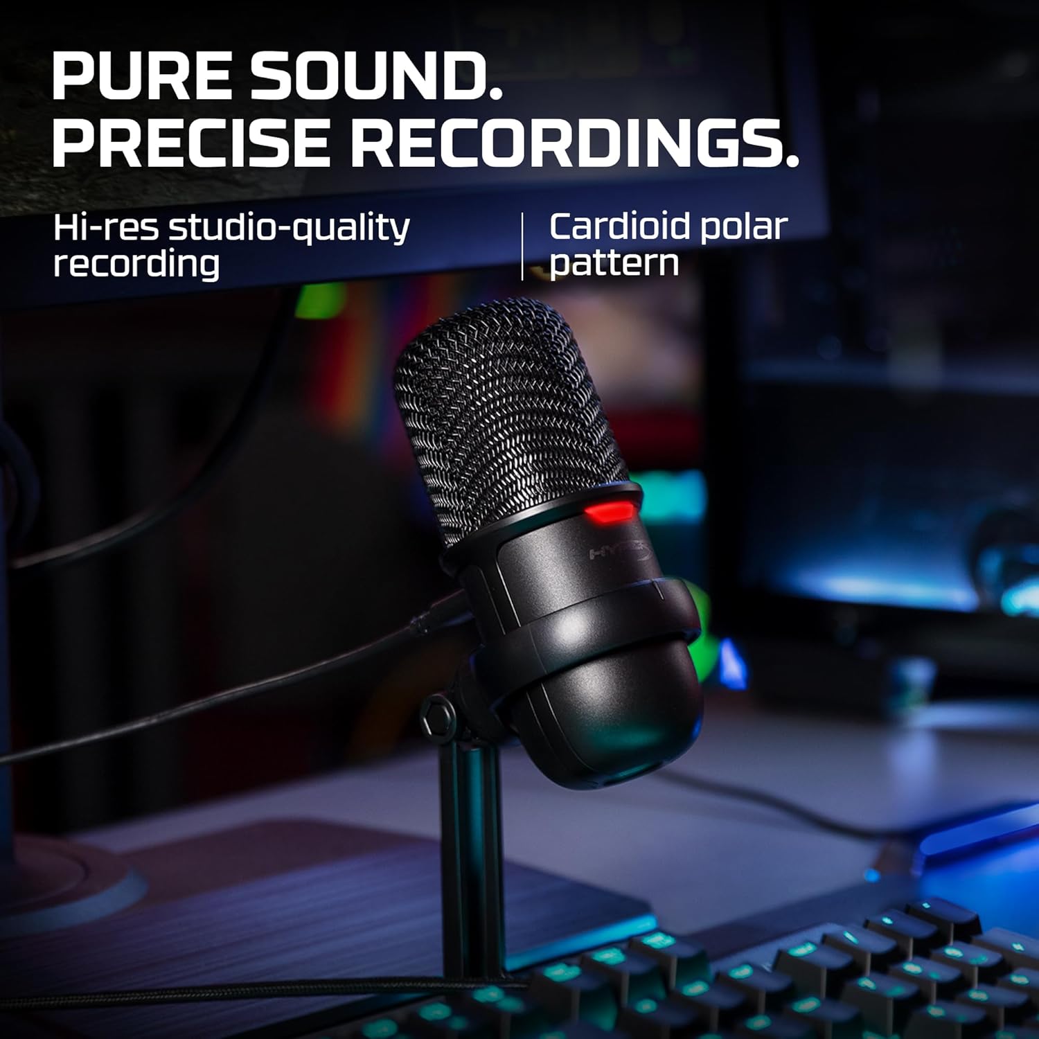 HyperX SoloCast – USB Condenser Gaming Microphone, for PC, PS4, PS5 and Mac, Tap-to-Mute Sensor, Cardioid Polar Pattern, great for Streaming, Podcasts, Twitch, YouTube, Discord,Black - Image 4