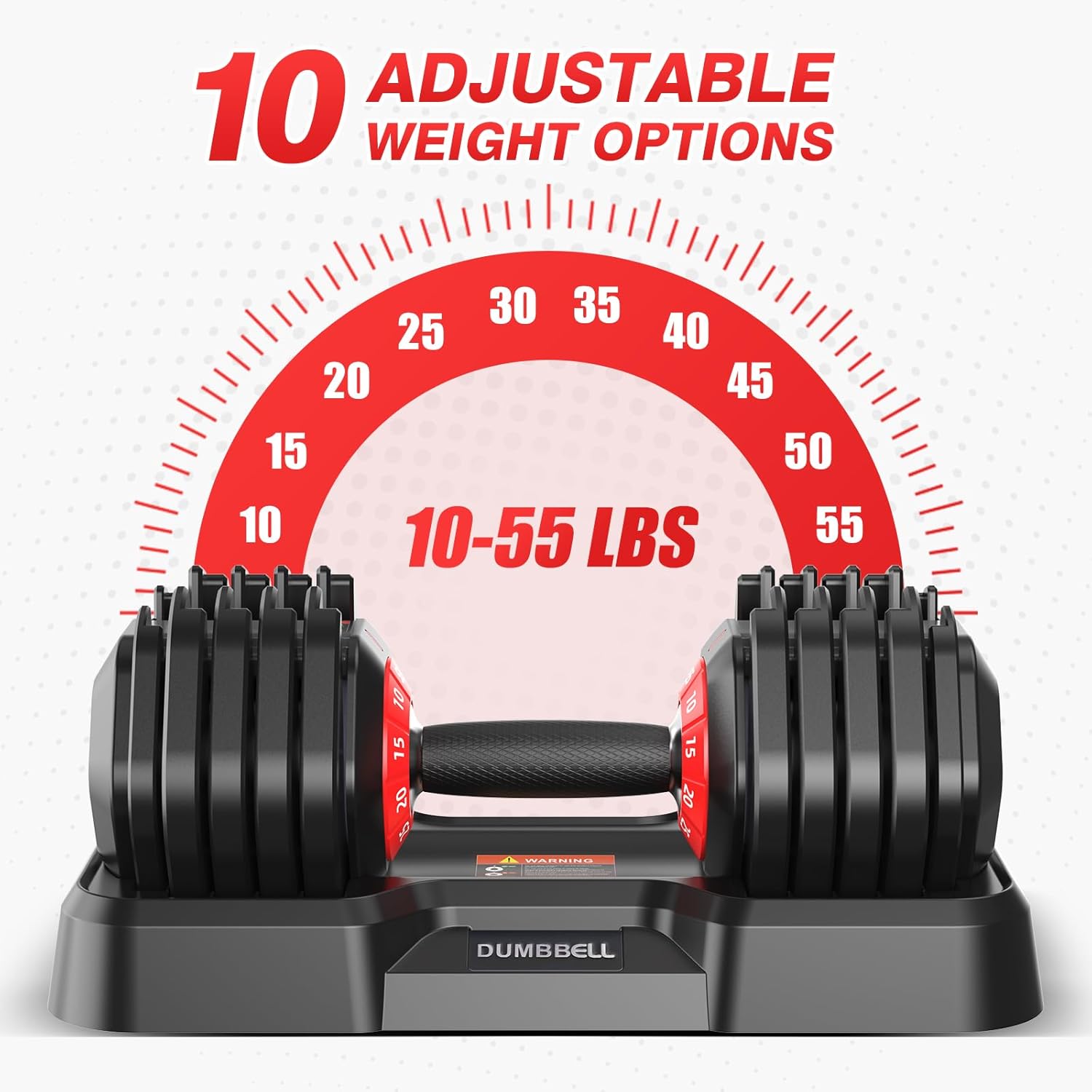 Adjustable Dumbbells Set, 10 in 1/15 in 1 Free Adjustable Weights Dumbbells Set, 25/55/52.5lbs Weights Set with Anti-Slip Handle, Fast Adjust Equipment Compact for Home Gym Strength Training - Image 2