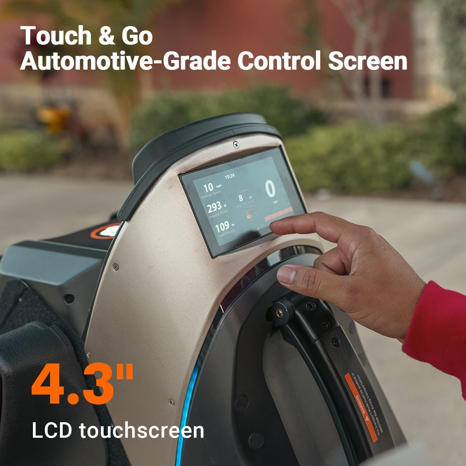 Inmotion V12S City Commuter EUC: 120km Range, 4.3" Touchscreen, Anti-Theft Alarm, 90mm Suspension, UL2272 & IPX6 - Image 5