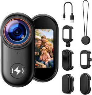 4K Mini Body Camera with 64GB Card,...
