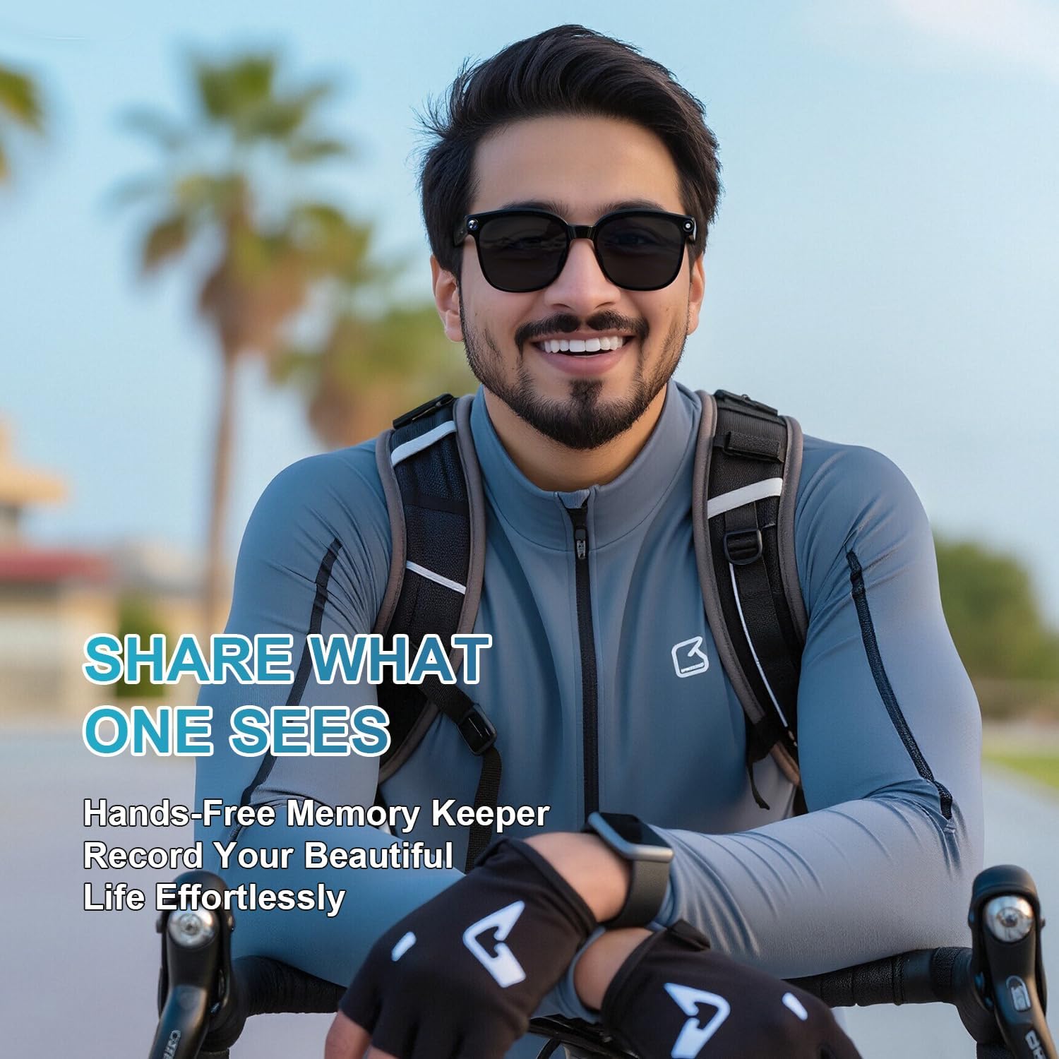 AI Smart Glasses with Camera, 8MP HD Camera Glasses with Video Recording Dual Mic, Real-time Translation & AI Voice Assistant, Identify Objects, IP65 Waterproof, Ideal for Travel & Meetings - Image 5