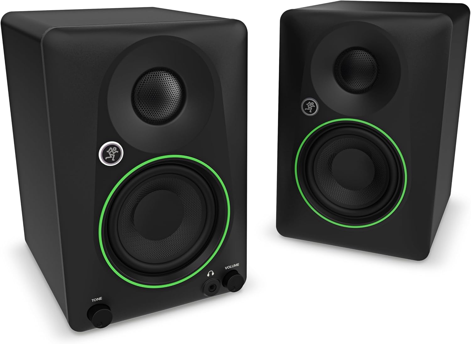 Mackie CR3.5 3.5" Creative Reference Powered Studio Monitors with Tone Knob and Location Switch — Active Speakers for Music Production, Desktop Computer, Gaming, HiFi Listening