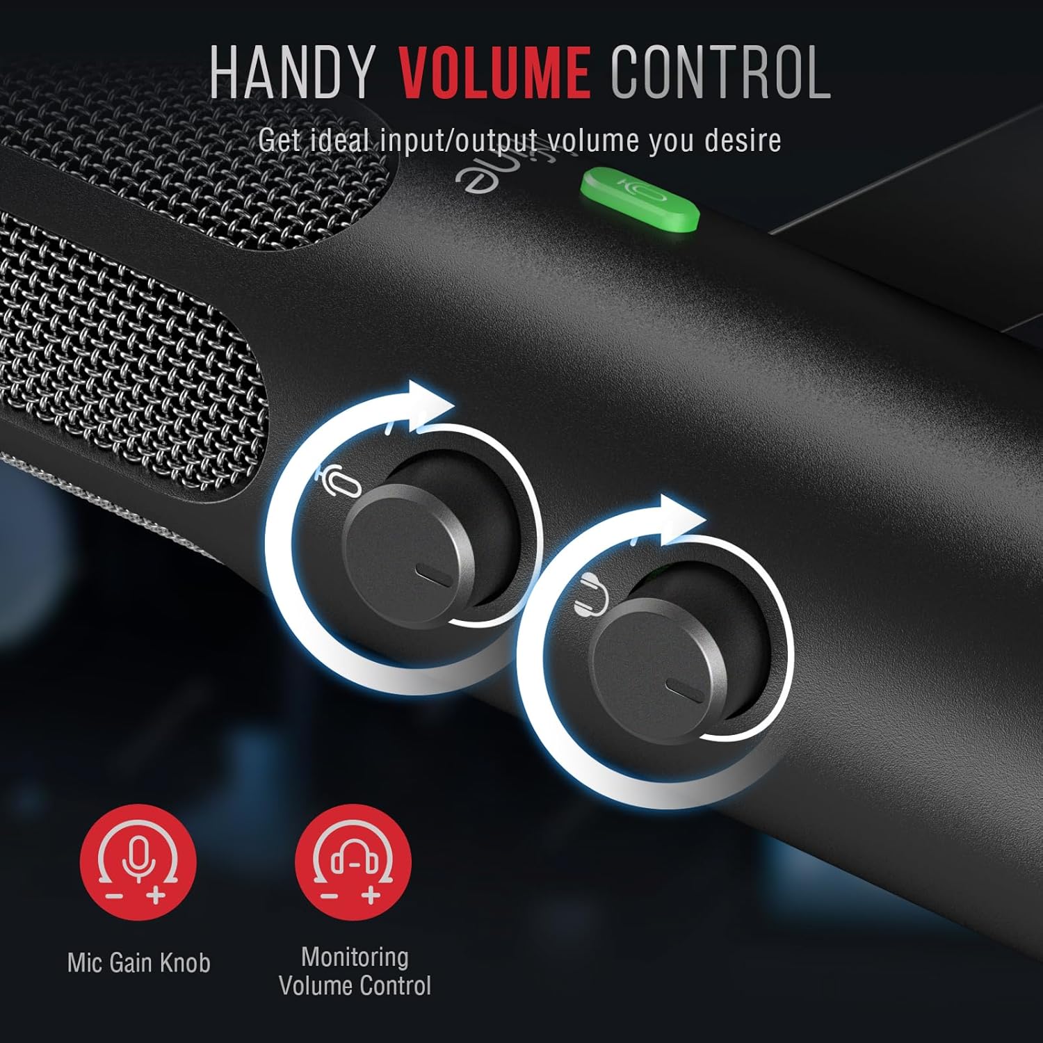 FIFINE XLR/USB Podcast Dynamic Microphone for Streaming, Studio XLR Microphone, PC Streamer Mic All Metal with Mute Button, Headphone Jack, for Vocal Voice Over Music Recording-AmpliTank Tank3 - Image 6