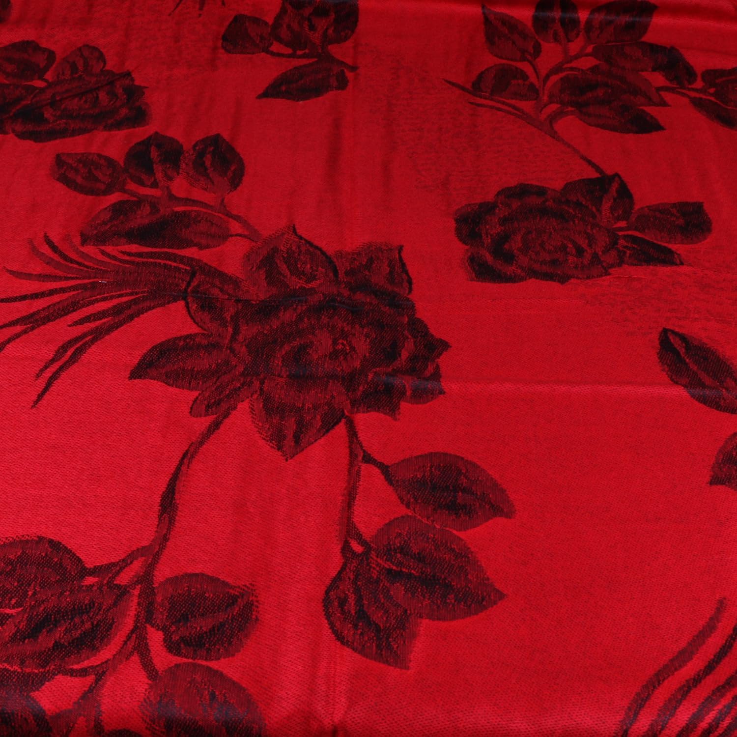 TZ Promise Women Soft Silky Pashmina Reversible Floral Rose Shawl Wrap Scarf w/Fringes - Image 3