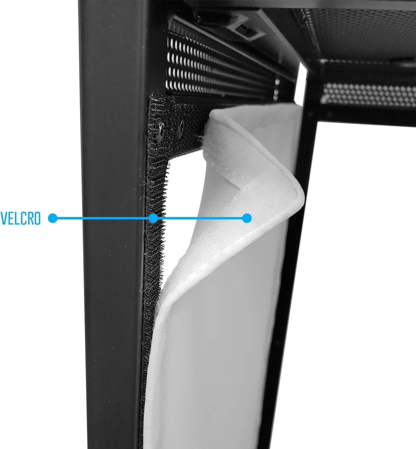 AxcessAbles Portable DJ Facade Booth with Black and White Lighting Scrims, Carry Cases | Standing DJ Table - 40" x 20" | DJ Controller Stand | Recording Mixer Stand | DJ Booth (ES-01) - Image 6