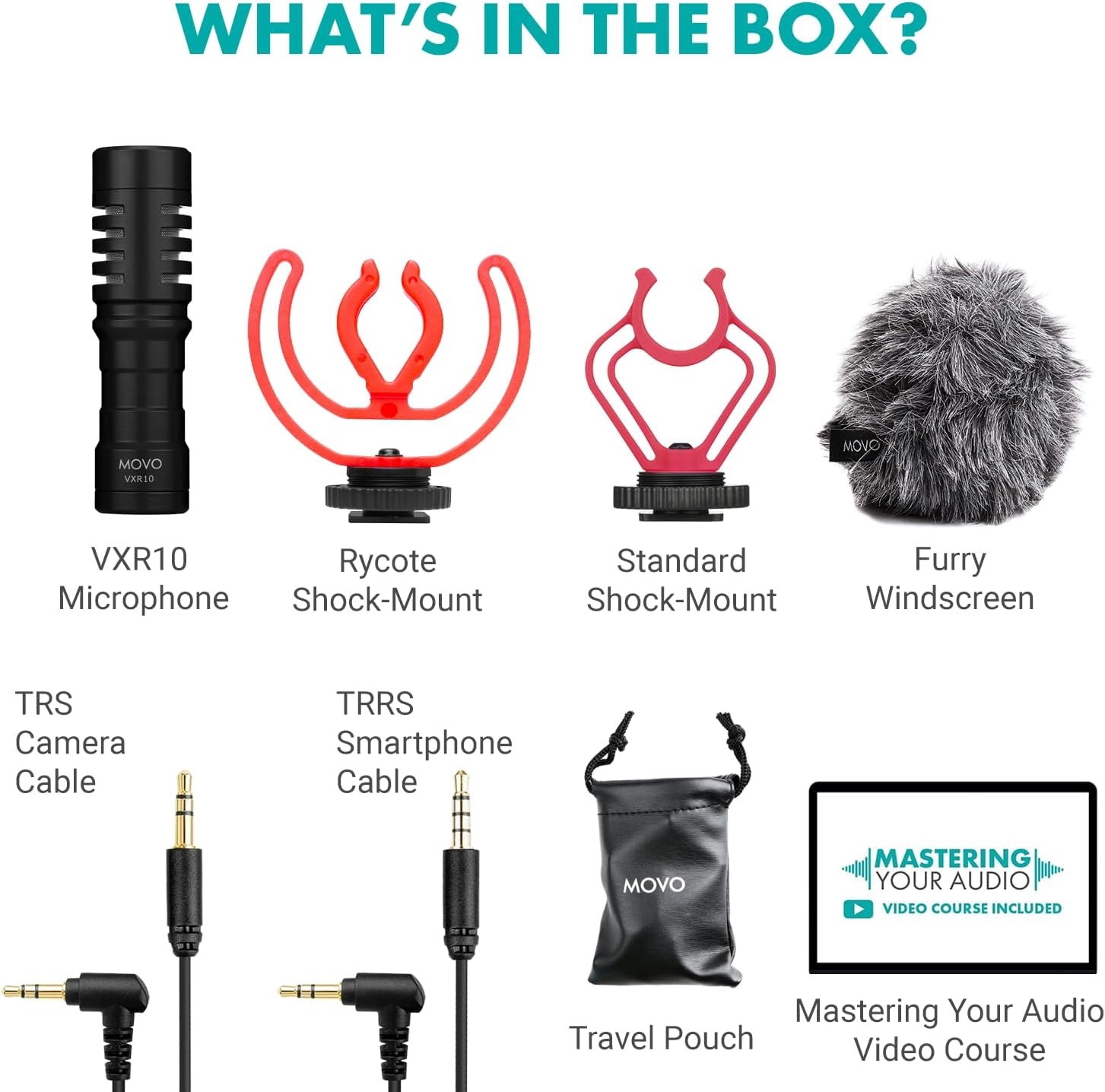 Movo VXR10 Universal Shotgun Mic for Camera - Camera Microphone for DSLR, iPhone and Android Smartphones - Compatible with Canon EOS, Nikon, and Sony Cameras - Professional Video Microphone - Image 3