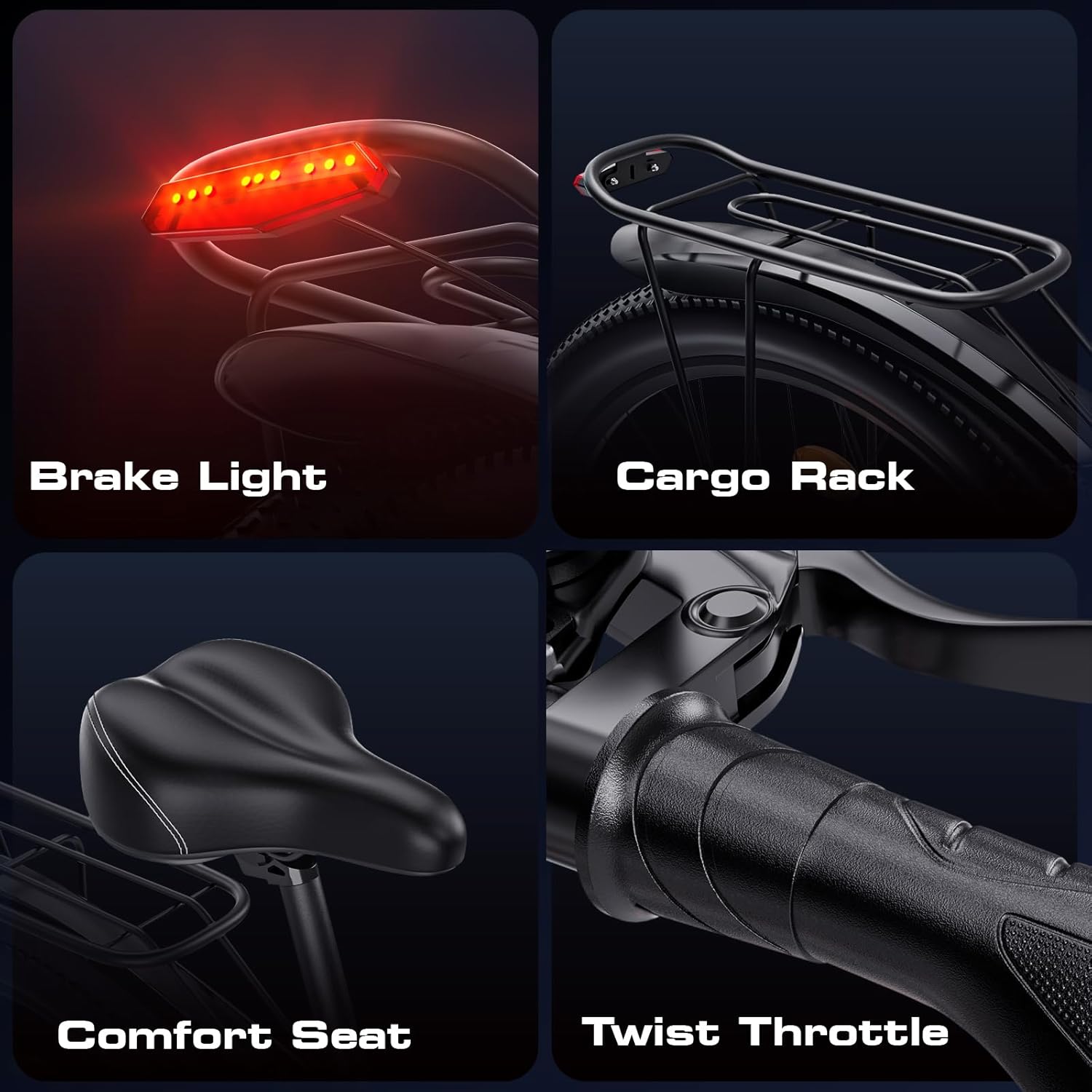 2000W Electric Bike for Men Women 48V 17.5Ah Battery, 29'' Fast Ebike,Max 34 Mph to 80 Miles, Front Suspension Class 3, Snow Off Road Commuter Mountain E-Bike for Adults - Image 7