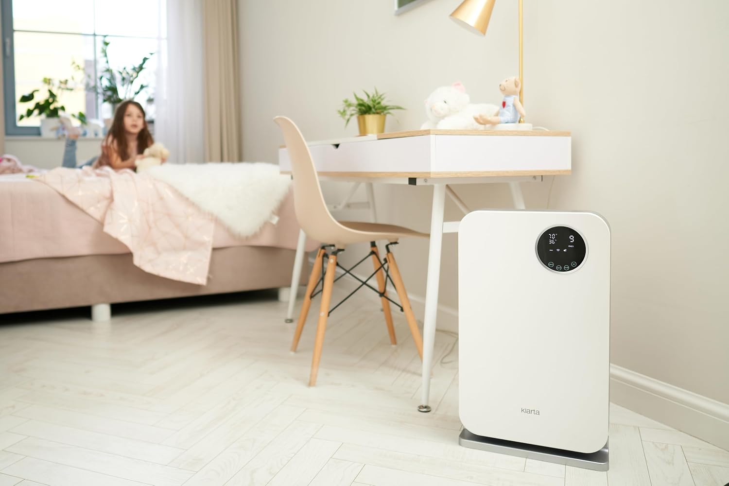 Air Purifier for Home - Smart WiFi App - Ultra Quiet 20 dB - Removes Allergens, Smoke & Odors - 99.97% Particle Filtration - Up to 1237 ft² - Klarta Forste White - Image 9