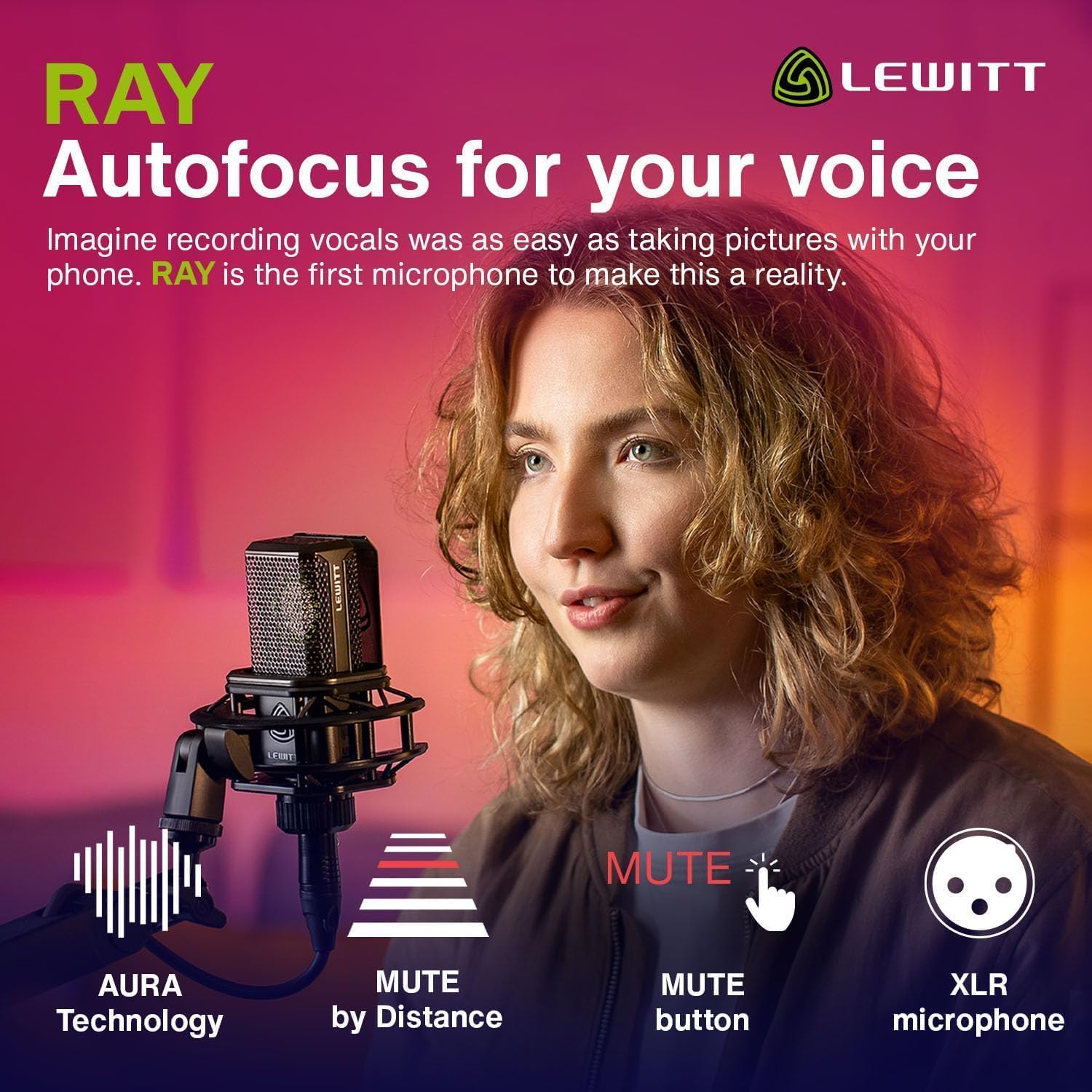 LEWITT RAY XLR Condenser Microphone With Auto - Image 7