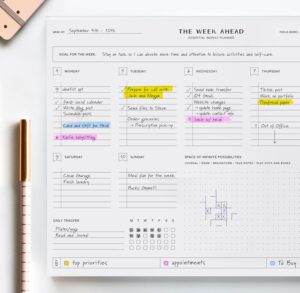 ThreeKin Essential Weekly Planner &...