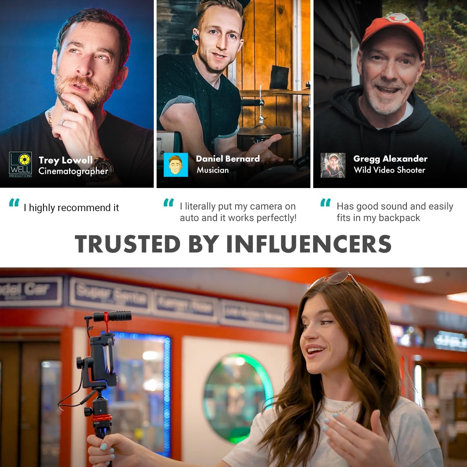 Movo VXR10 Universal Shotgun Mic for Camera - Camera Microphone for DSLR, iPhone and Android Smartphones - Compatible with Canon EOS, Nikon, and Sony Cameras - Professional Video Microphone - Image 2