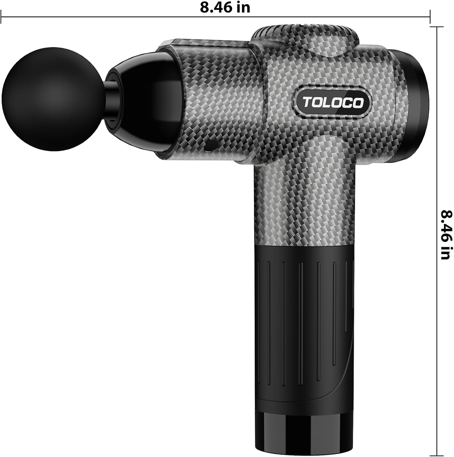 TOLOCO Massage Gun, Deep Tissue Back Massage for Athletes for Pain Relief, Percussion Massager with 10 Massages Heads & Silent Brushless Motor, Valentines Day Gifts for Him Her, Carbon - Image 8