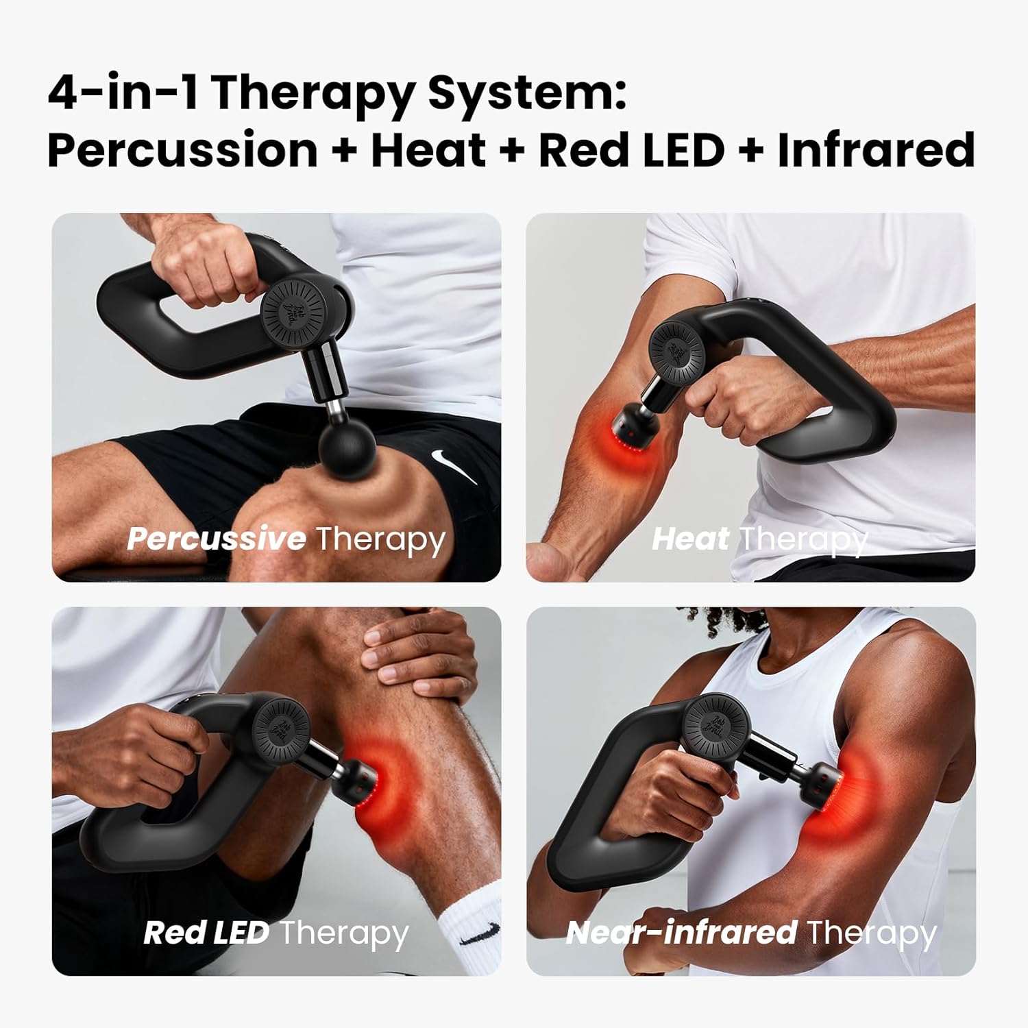 BOB AND BRAD D6 Ultra Massage Gun with Infrared Light, Deep Tissue Percussion with 16mm Amplitude, Professional Muscle Massager for Athletes, Electric Handheld Massager - Image 5