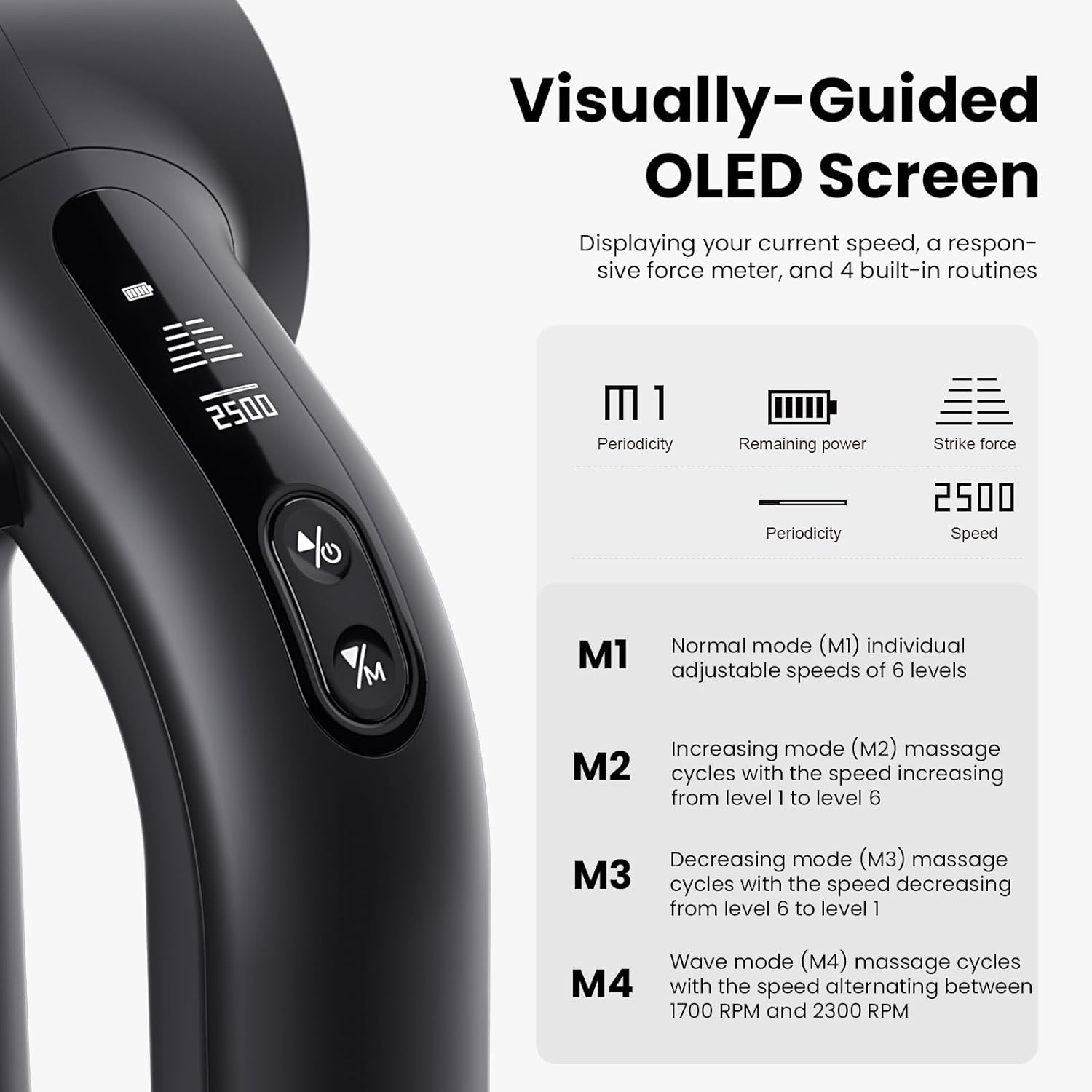 BOB AND BRAD D6 Ultra Massage Gun with Infrared Light, Deep Tissue Percussion with 16mm Amplitude, Professional Muscle Massager for Athletes, Electric Handheld Massager - Image 8