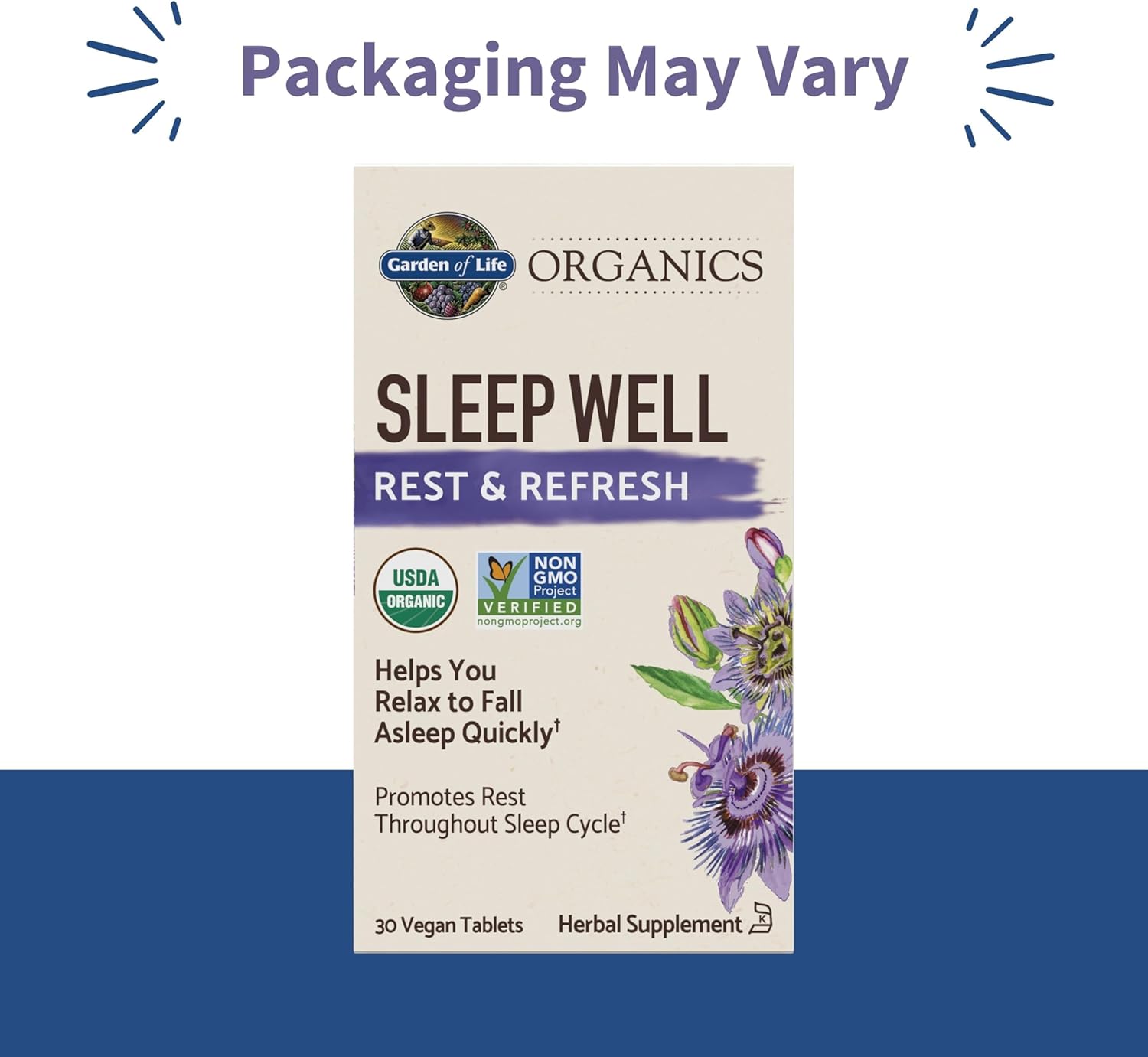 Garden of Life Organics Sleep Well Rest & Refresh Tablets with Lemon Balm, Green Tea Extract, Chamomile & Probiotics – Support for Restful Sleep & Relaxation, Non-GMO, Gluten-Free, Vegan, 30 Tablets - Image 2