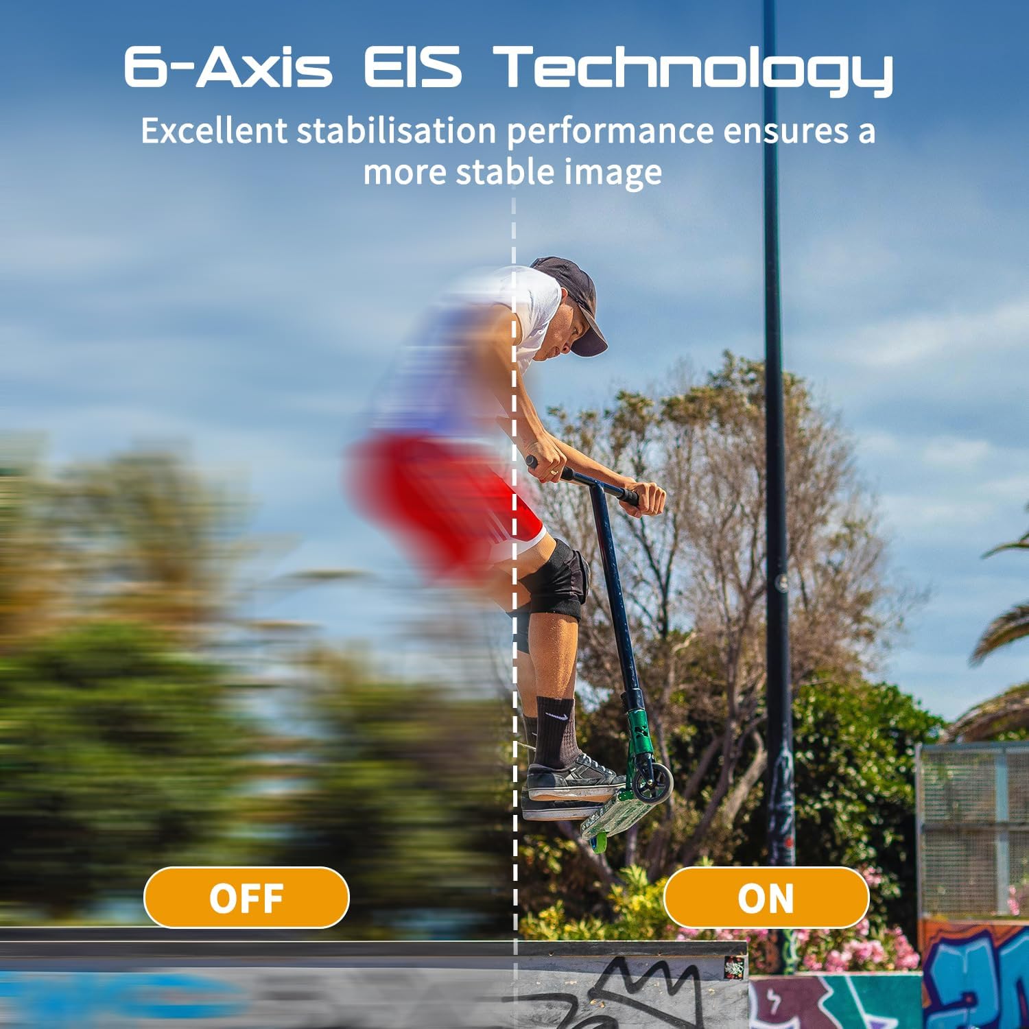 Apexcam M90 Action Camera with 64GB Card Action Cam 4K60FPS 64MP WiFi EIS Image Stabilization with Touchscreen Underwater Camera 40m Waterproof 8X Zoom 2.4G Remote Control 2x1350mAh - Image 3