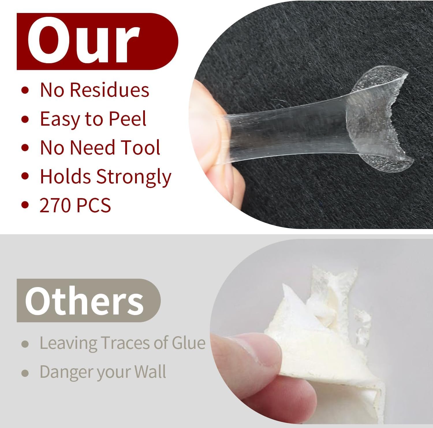 Focusound 52 Pack Acoustic Foam Panels 1" x 12" x 12" Sound Proof Foam Panles Soundproofing Noise Cancelling Wedge Panels for Home Office Recoding Studio with 300PCS Double-Side Adhesive - Image 2