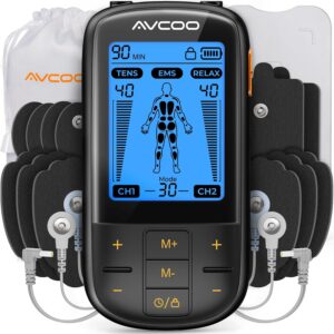 AVCOO 3-in-1 TENS Unit Muscle Stimu...
