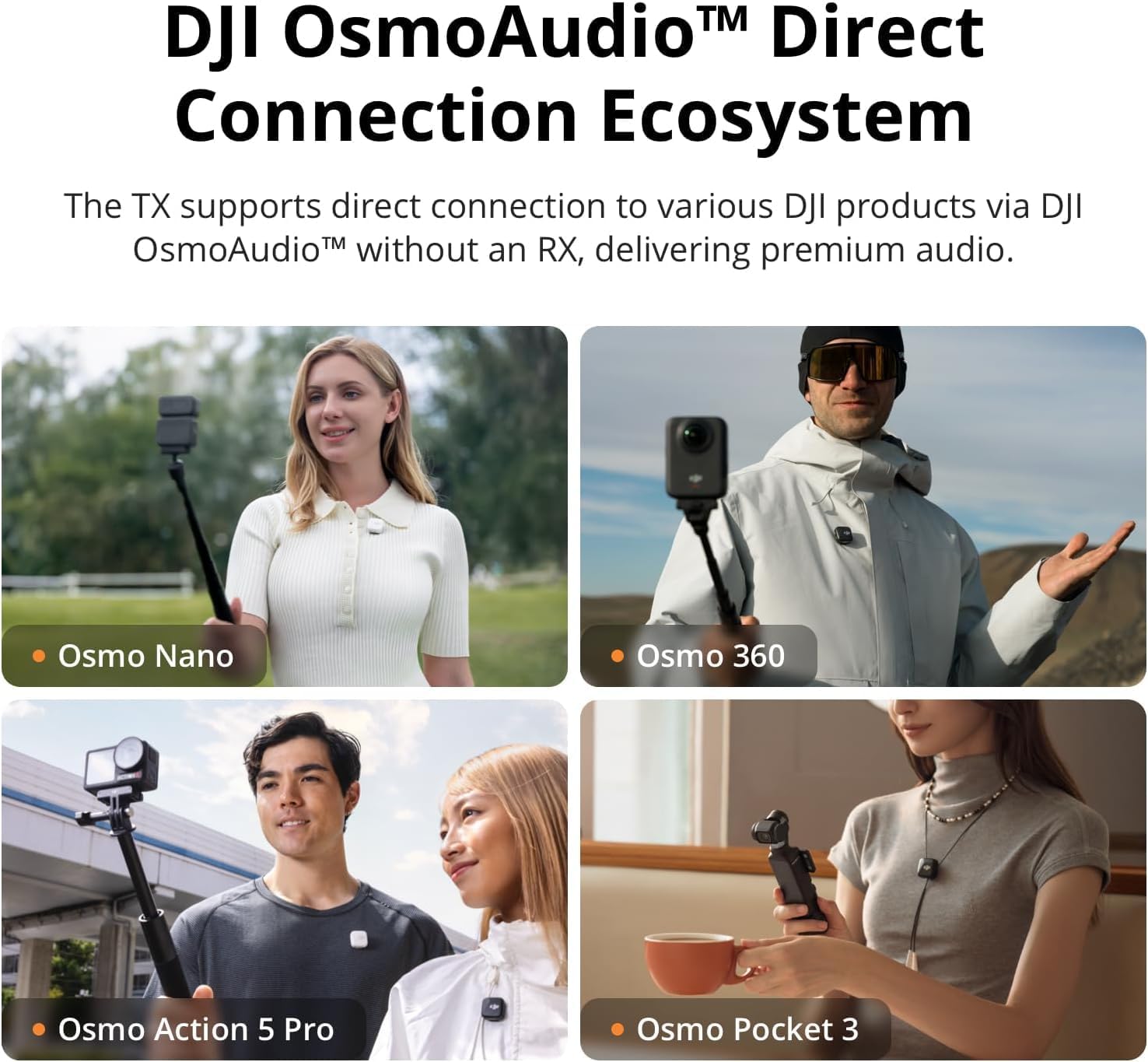 DJI Mic Mini (2 TX + 1 Mobile RX), Wireless Lavalier Microphone for iPhone 17/16/15 & Android/PC/Tablet, Plug-and-Play, 300m Transmission, Ultralight, Active Noise Cancelling, YouTube, Vlog, Streaming - Image 5