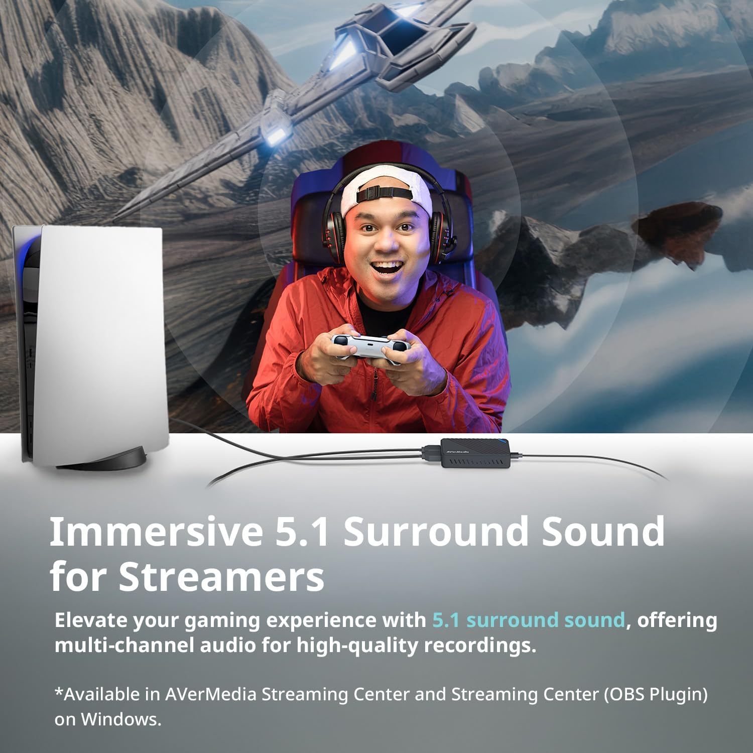 AVerMedia 4K HDMI Capture Card, USB Game Capture Card for Streaming and Recording with True Low Latency on PS5/Pro, Xbox, Switch 2, PC on Twitch, OBS, for Win11, Mac-GC553Pro Live Gamer Ultra S Black - Image 5