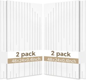 4-Pack Acoustic Panels with Self-Ad...