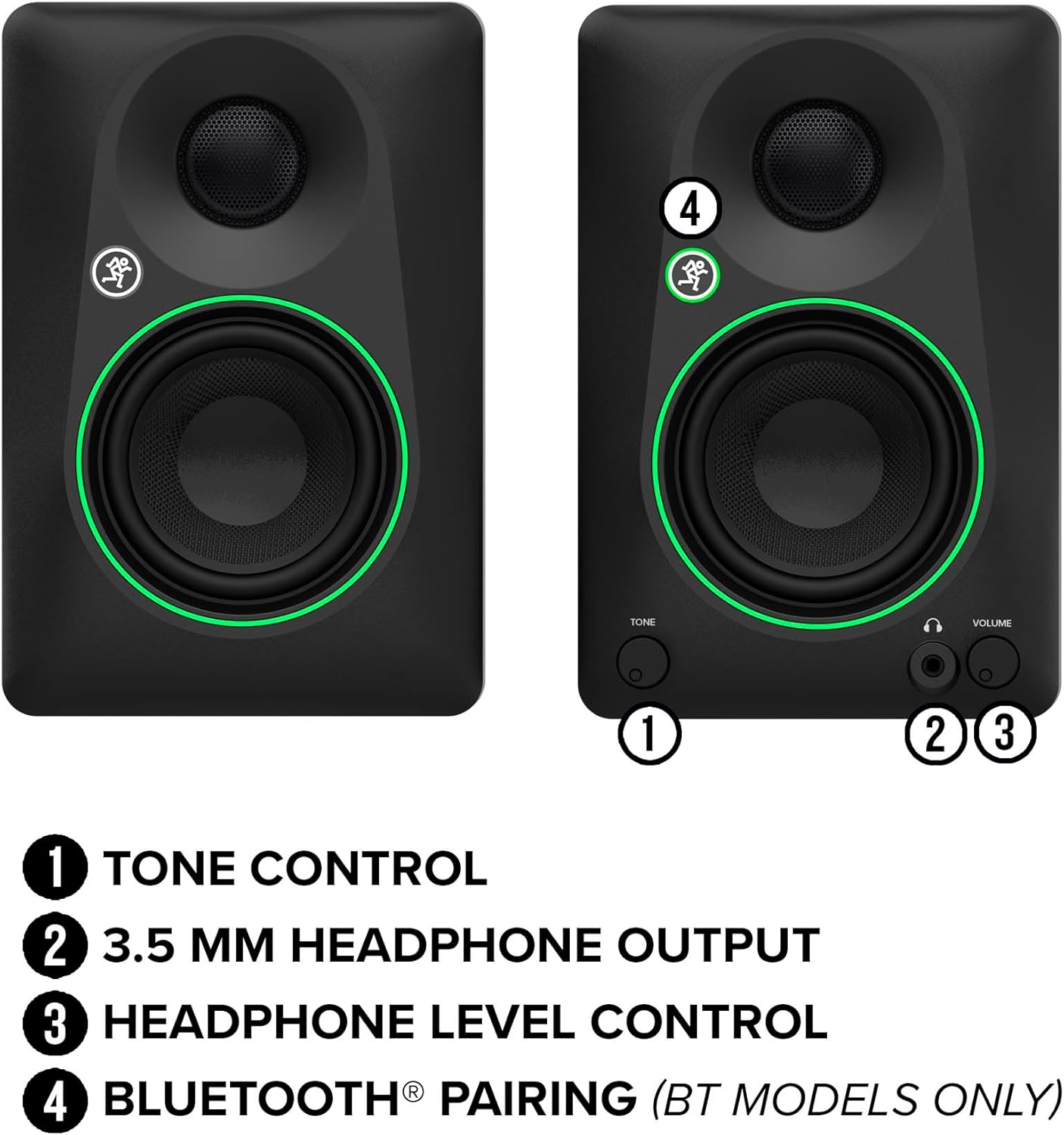 Mackie CR3.5 3.5" Creative Reference Powered Studio Monitors with Tone Knob and Location Switch — Active Speakers for Music Production, Desktop Computer, Gaming, HiFi Listening - Image 5