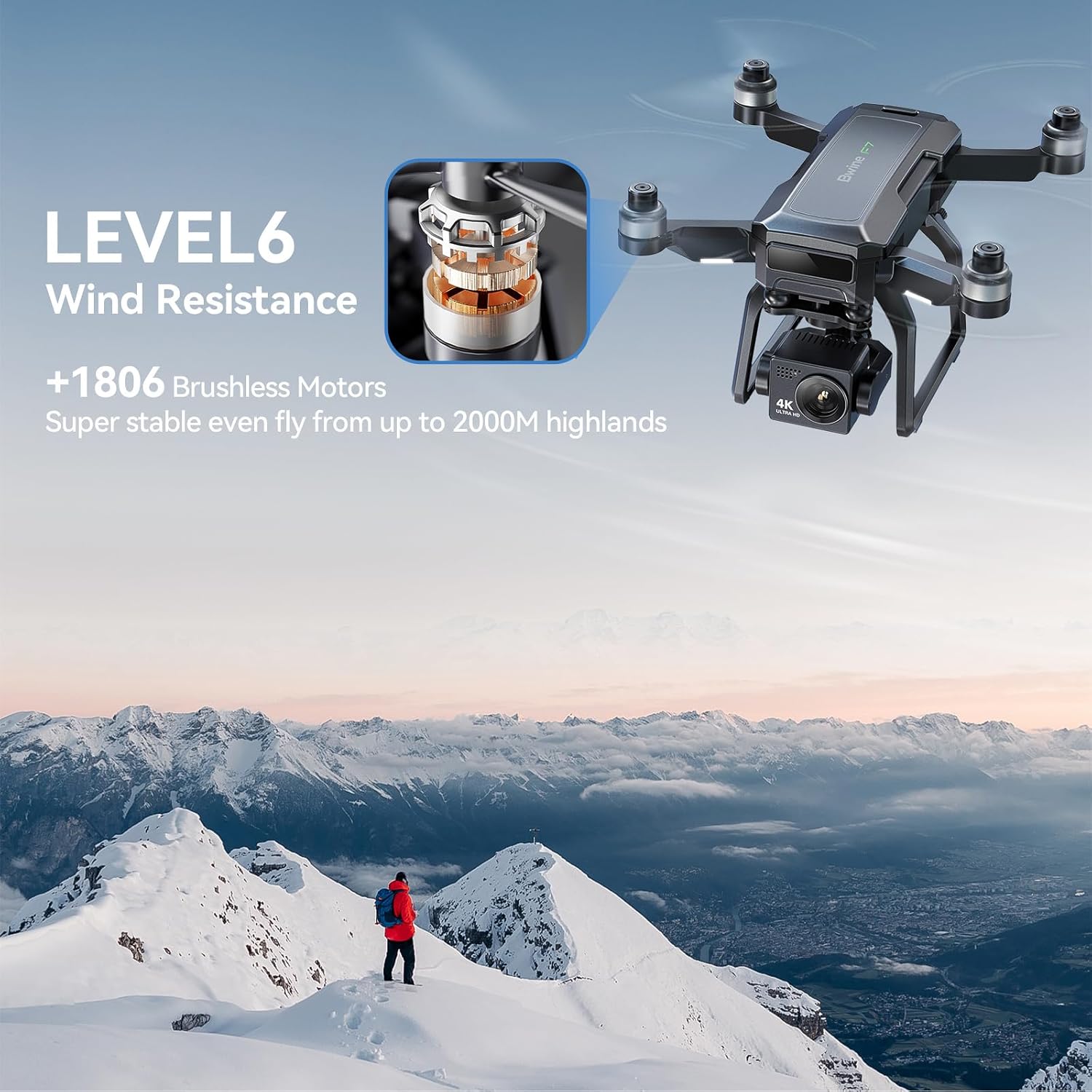 Bwine F7GB2 Pro Drones with Camera for Adults 4K UHD Aerial, 3-Axis Gimbal, 10000FT Control, 75 Mins Flight Time with 3 Batteries, GPS Follow, Waypoint, Orbit Fly, Auto Return, Beginner Mode - Image 6